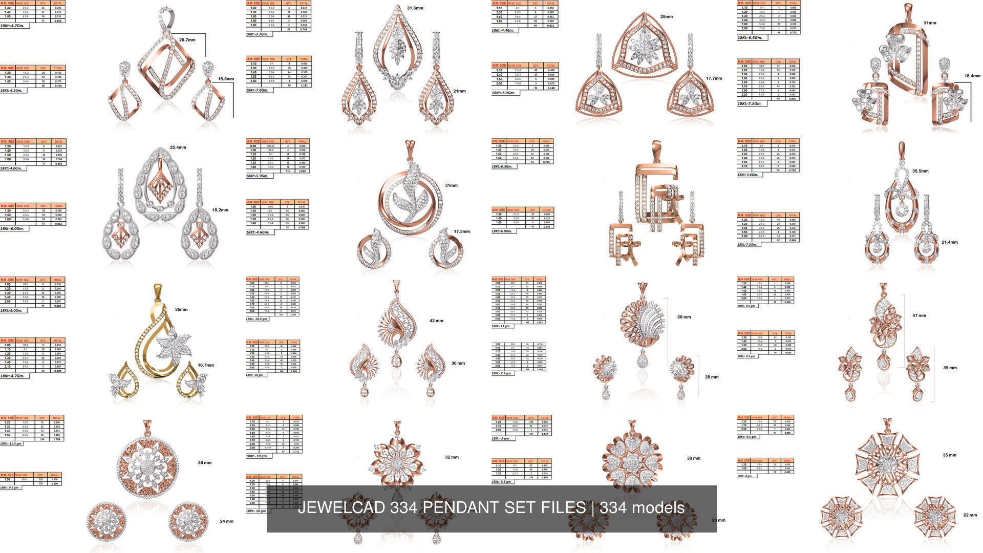 JEWELCAD 334 PENDANT SET FILES 3D Model Collection_13