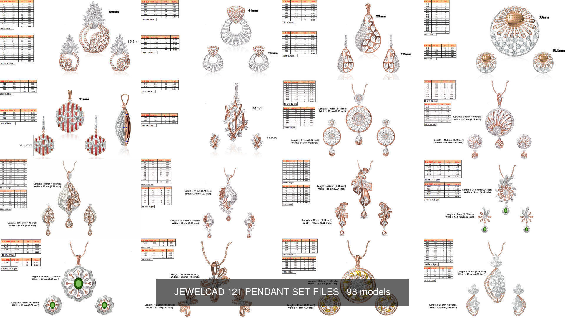 JEWELCAD 334 PENDANT SET FILES 3D Model Collection_15