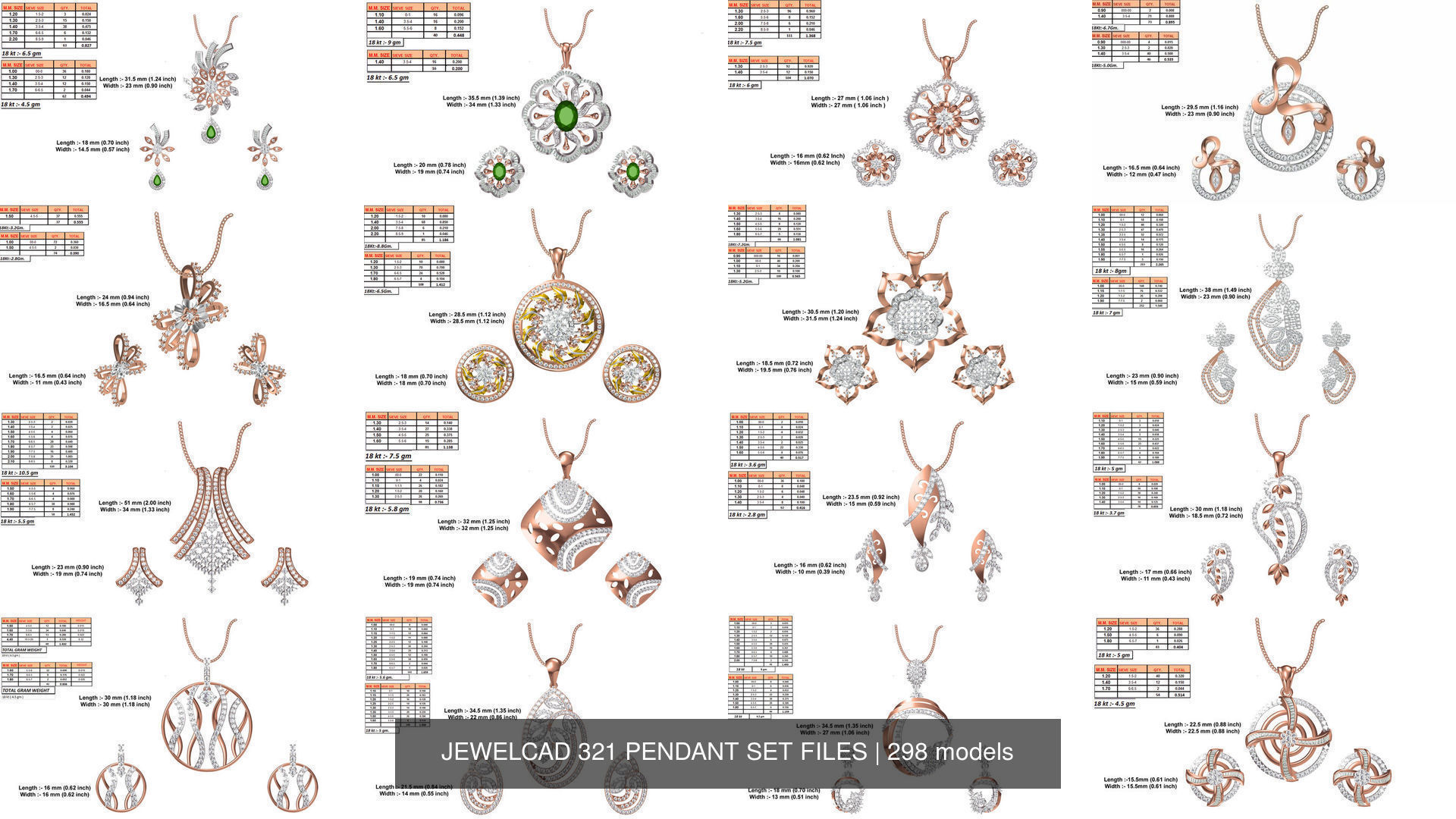 JEWELCAD 334 PENDANT SET FILES 3D Model Collection_44