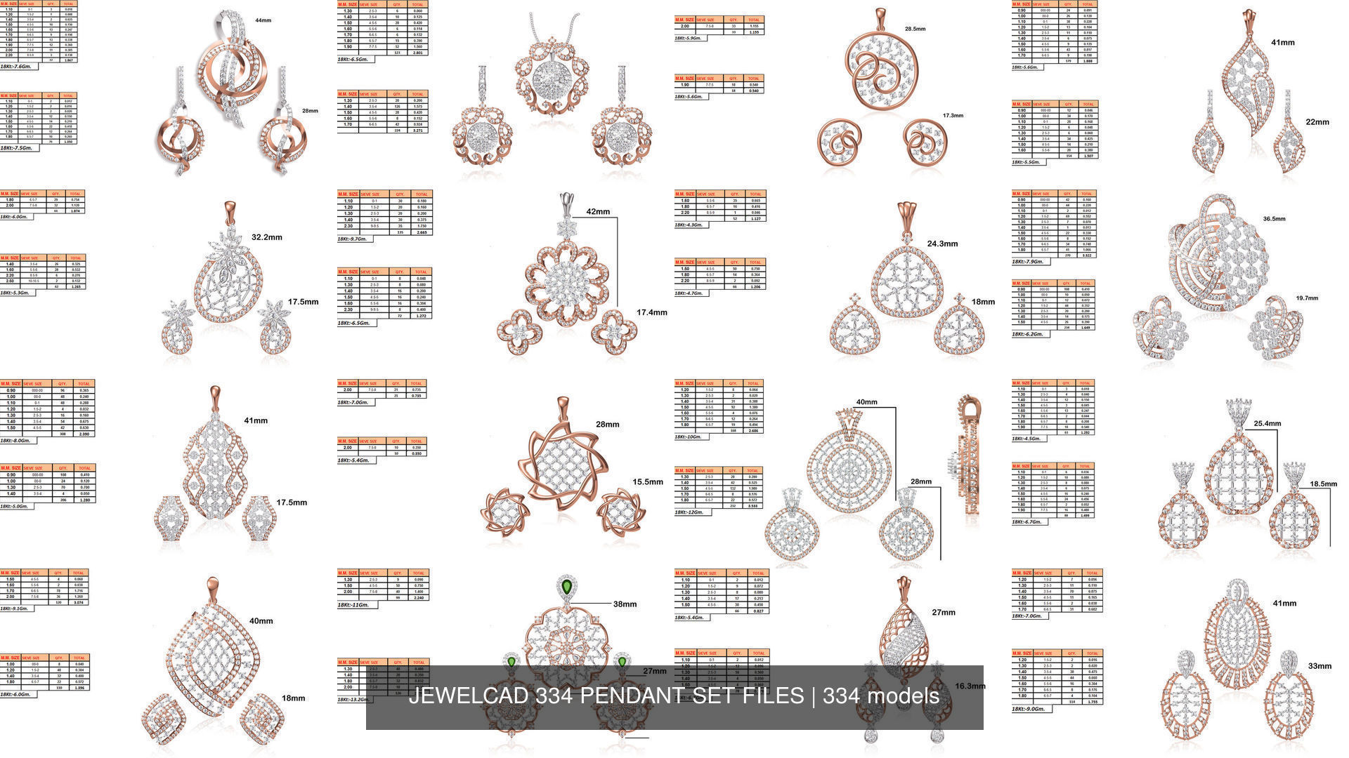 JEWELCAD 334 PENDANT SET FILES 3D Model Collection_31