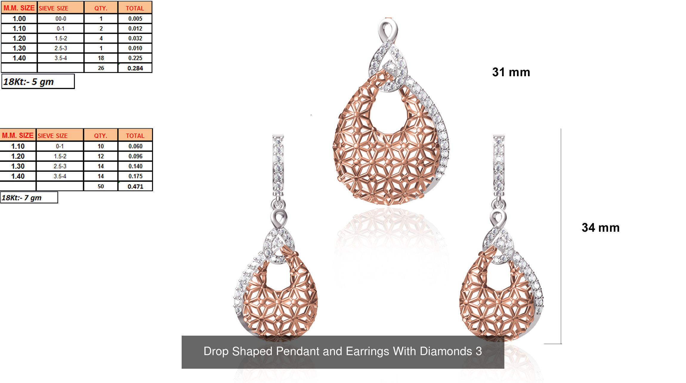 JEWELCAD 334 PENDANT SET FILES 3D Model Collection_146