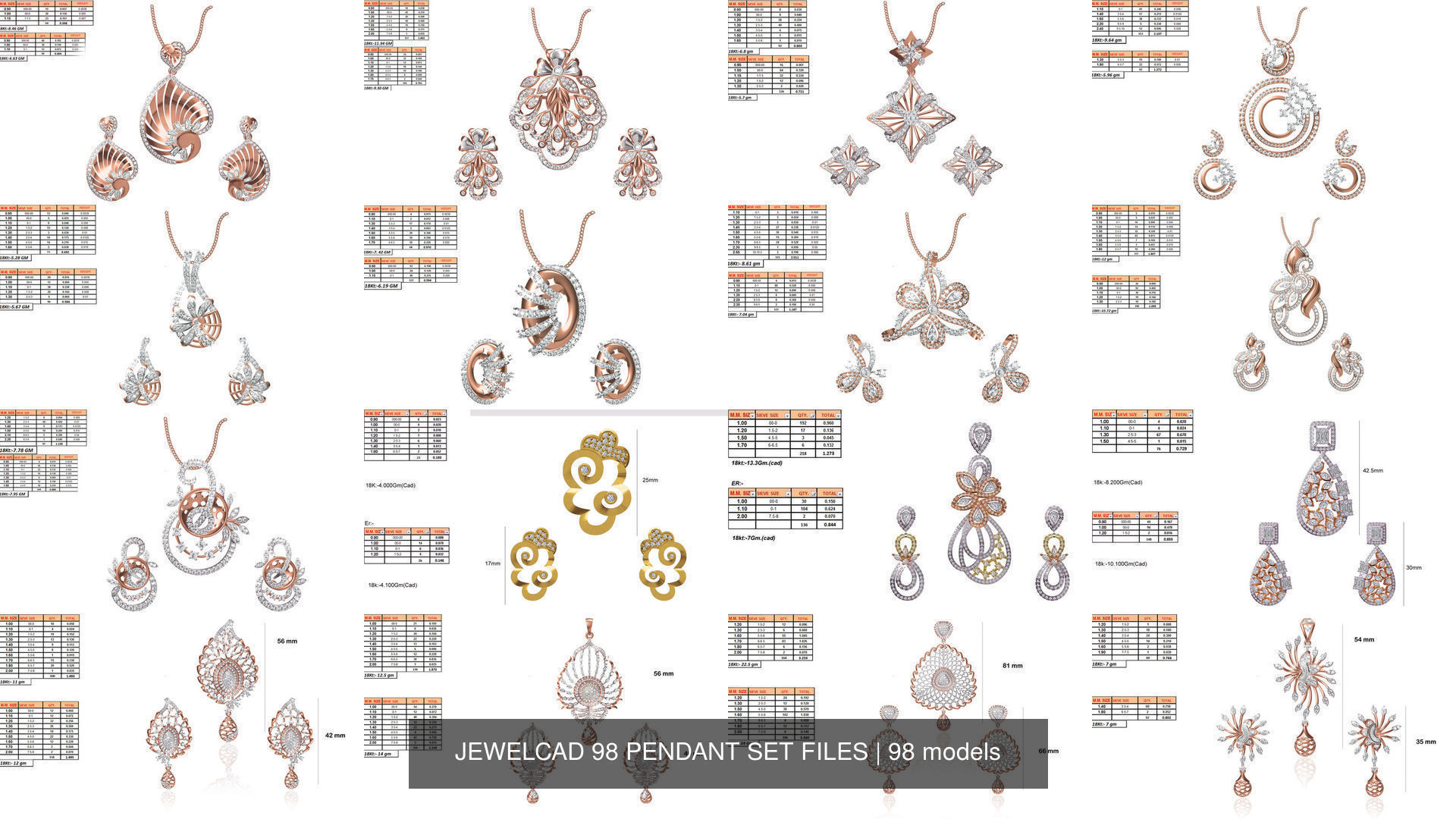 JEWELCAD 334 PENDANT SET FILES 3D Model Collection_2