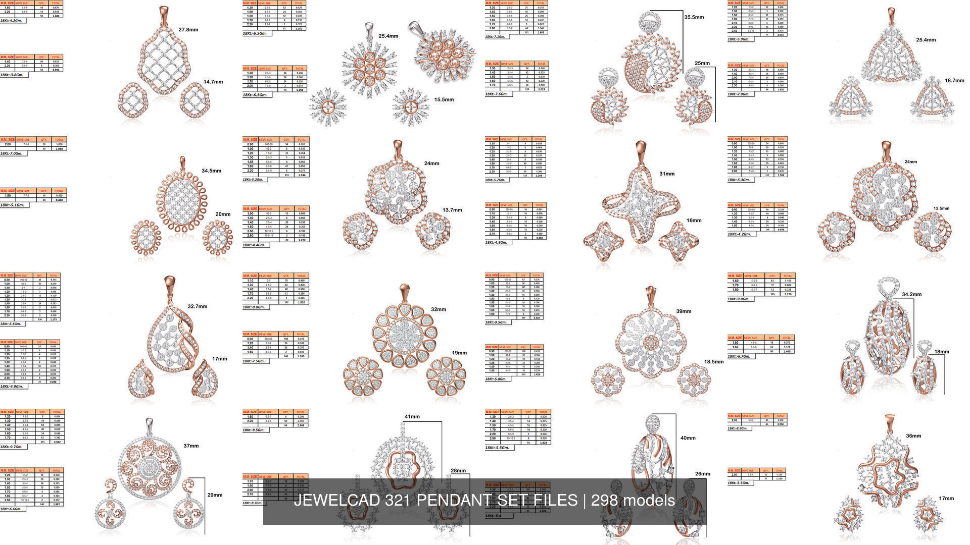 JEWELCAD 334 PENDANT SET FILES 3D Model Collection_24