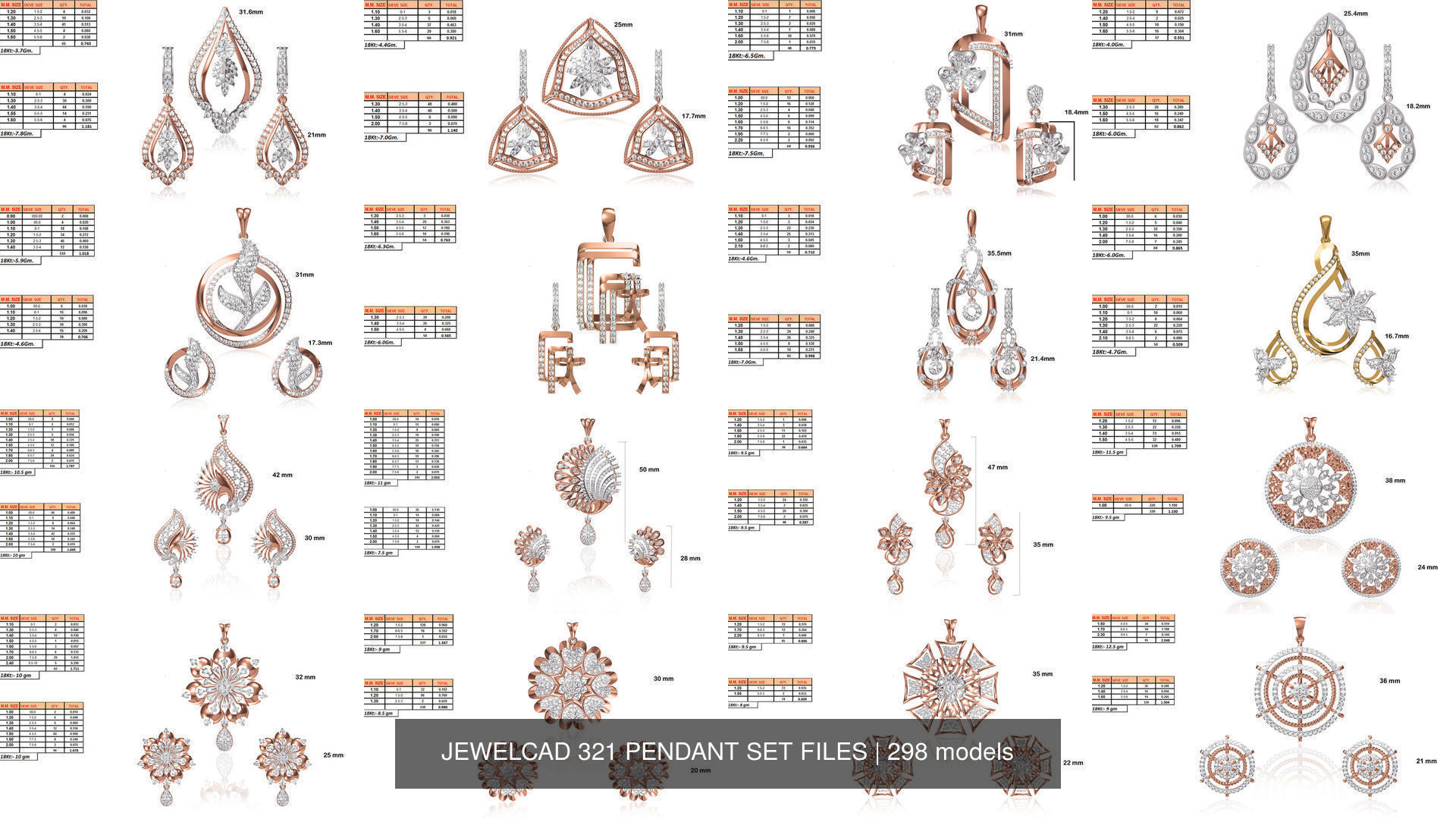 JEWELCAD 334 PENDANT SET FILES 3D Model Collection_12