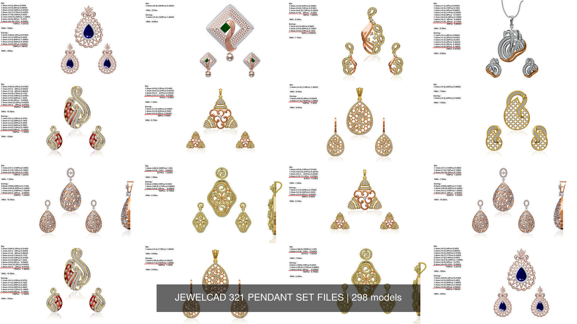 JEWELCAD 334 PENDANT SET FILES 3D Model Collection_58
