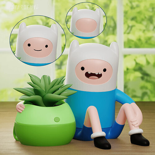 Finn the Human Planter Adventure Time 3D print model