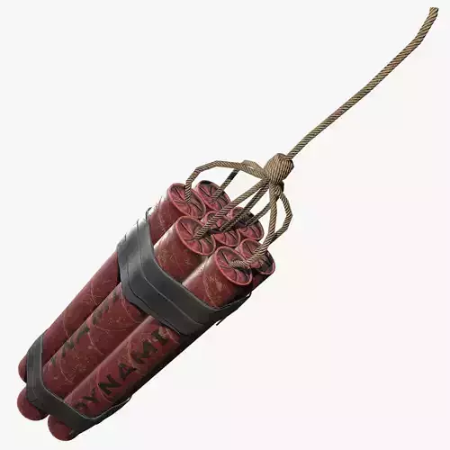 Dynamite grenade with rope