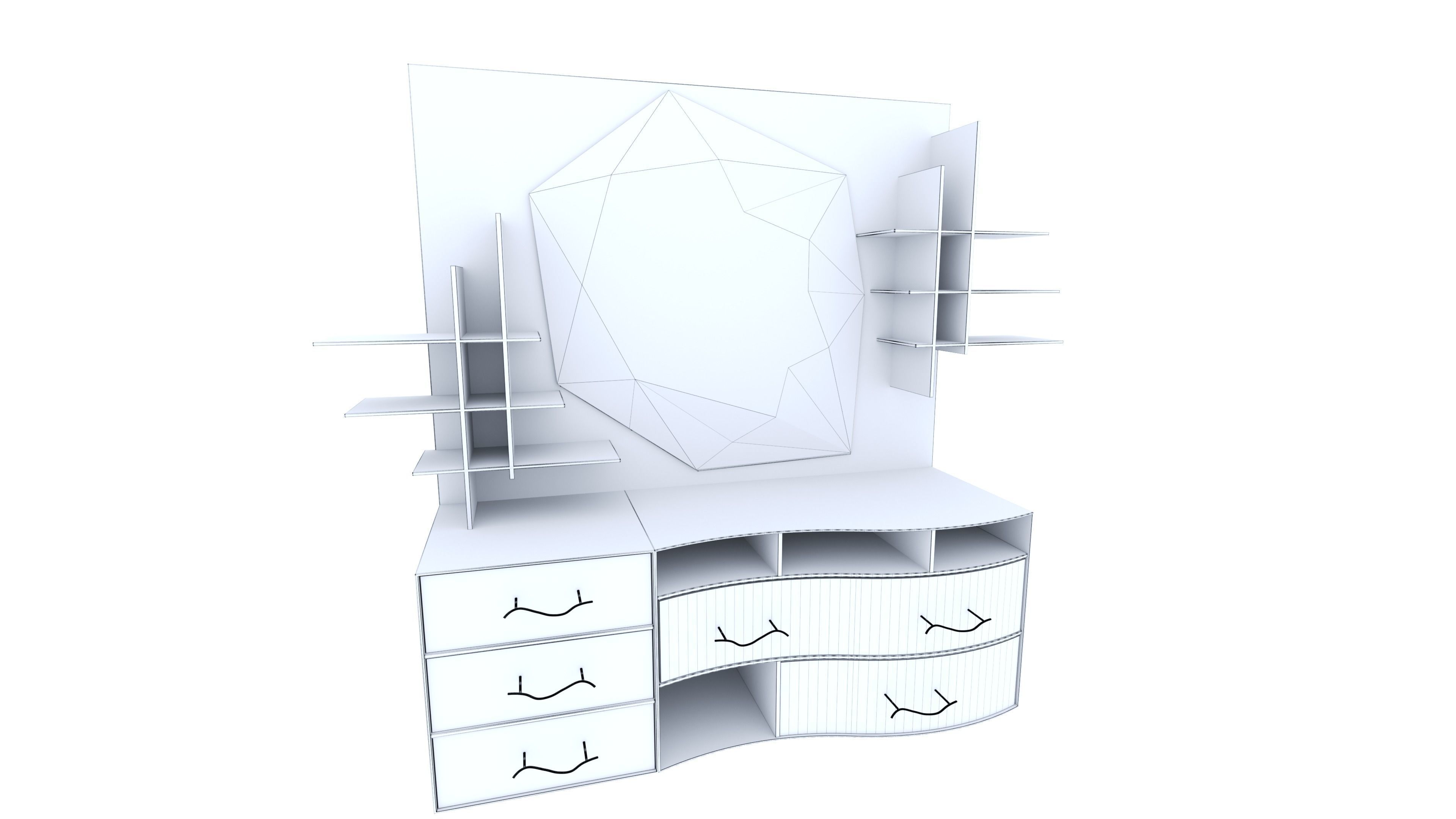 Dress Table 3D model_5