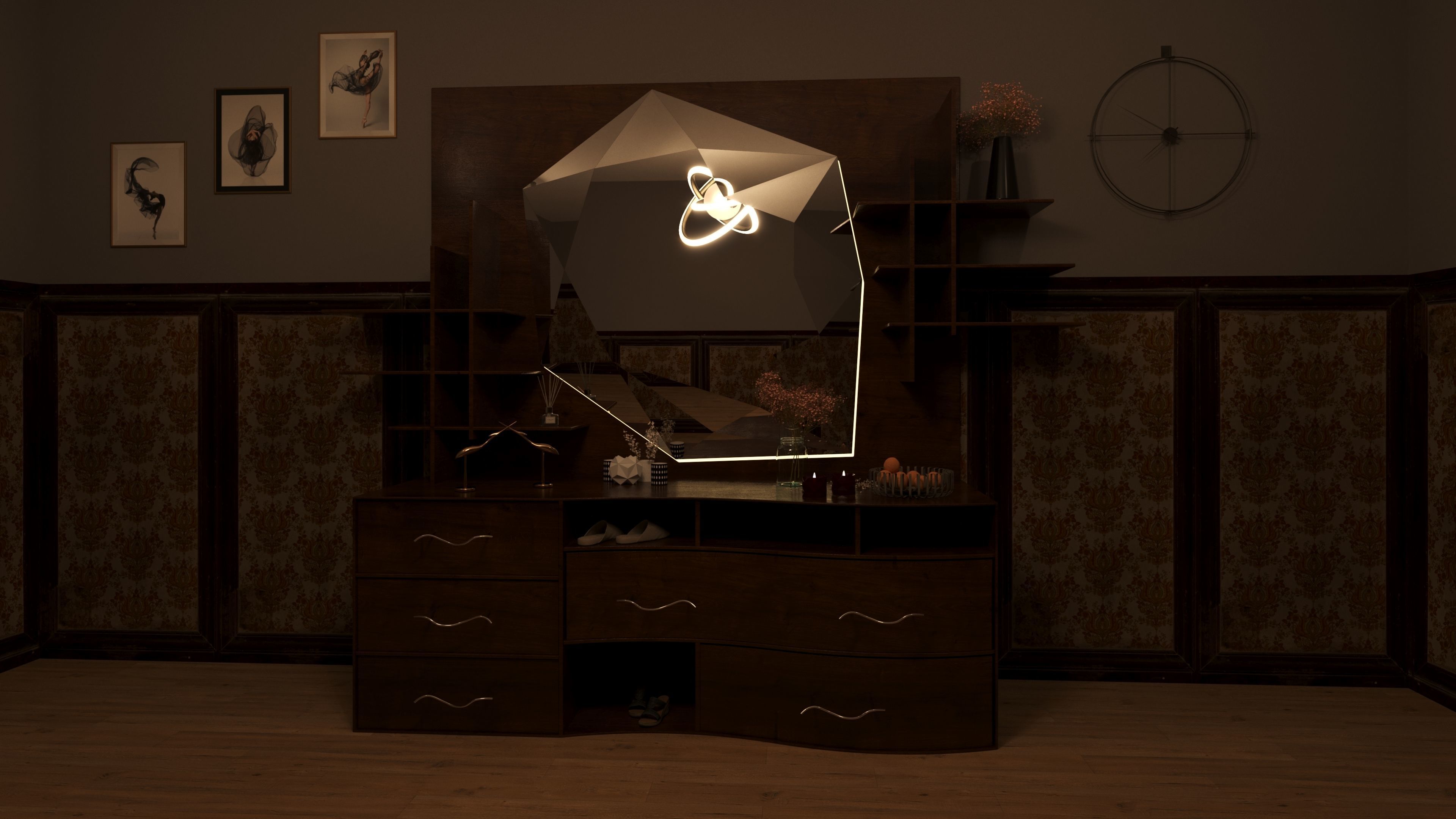 Dress Table 3D model_2