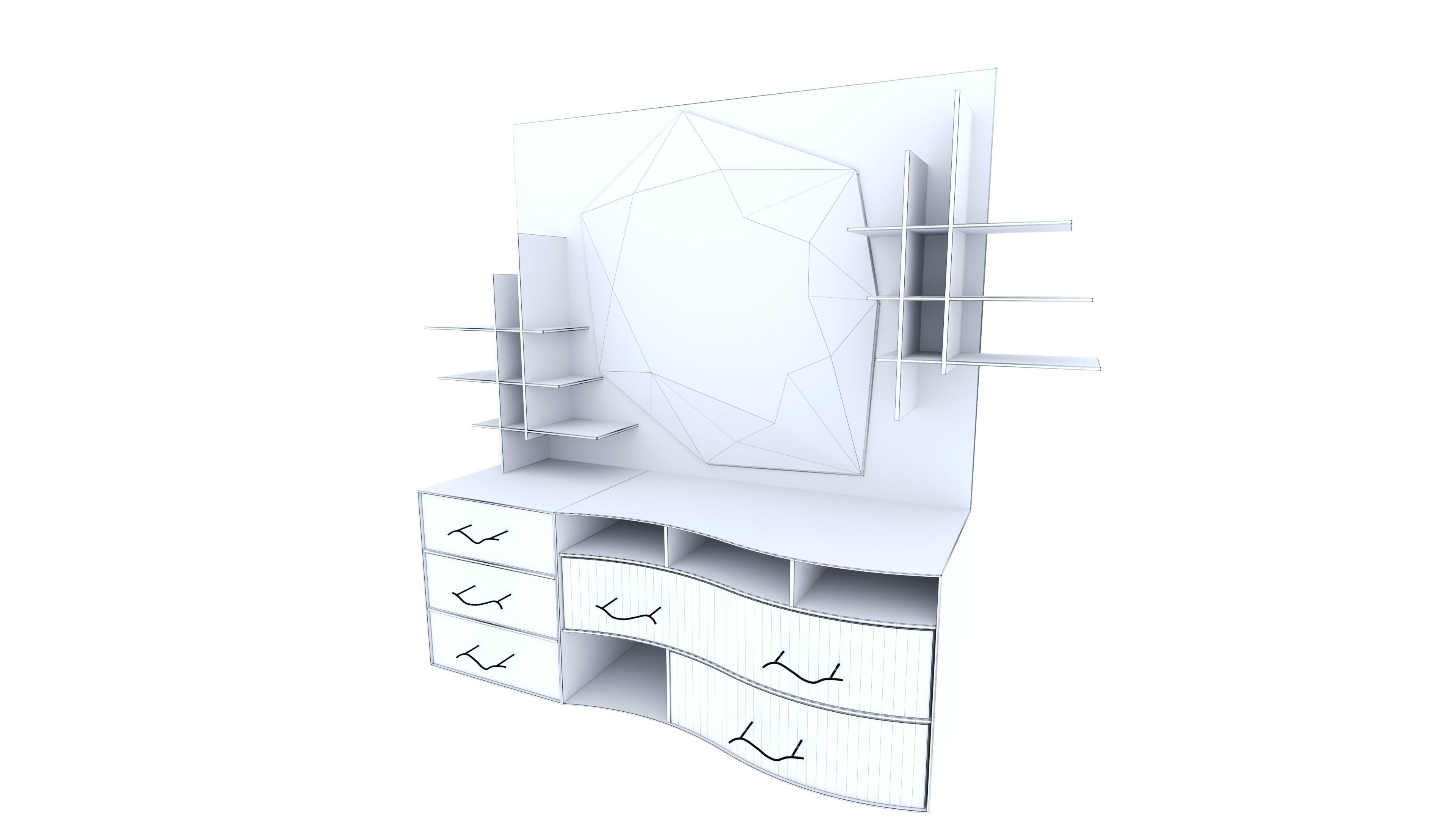 Dress Table 3D model_7