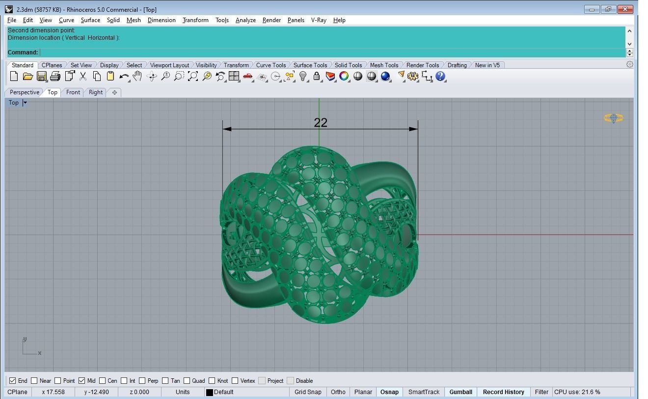 Carving ring 3D print model_2