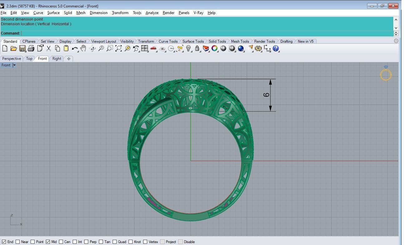 Carving ring 3D print model_6