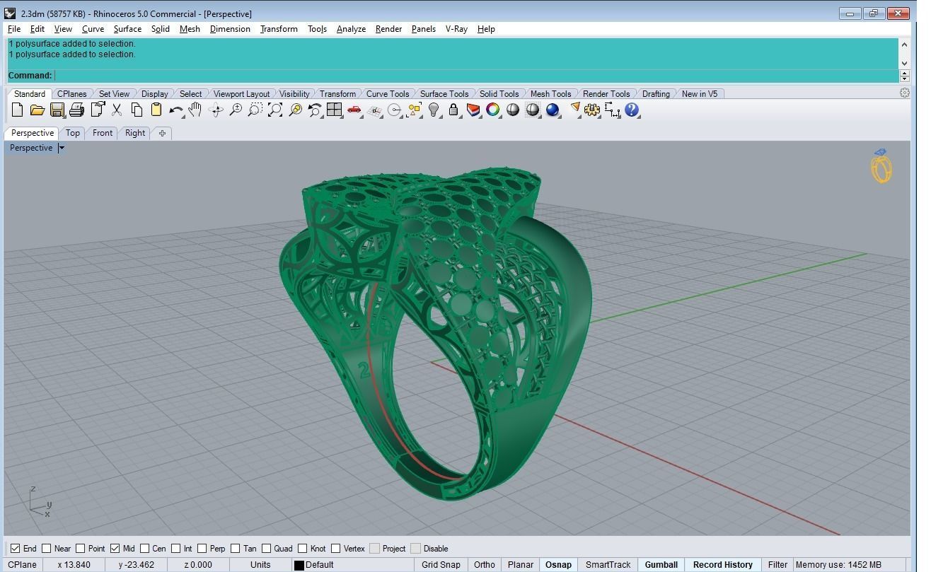 Carving ring 3D print model_4
