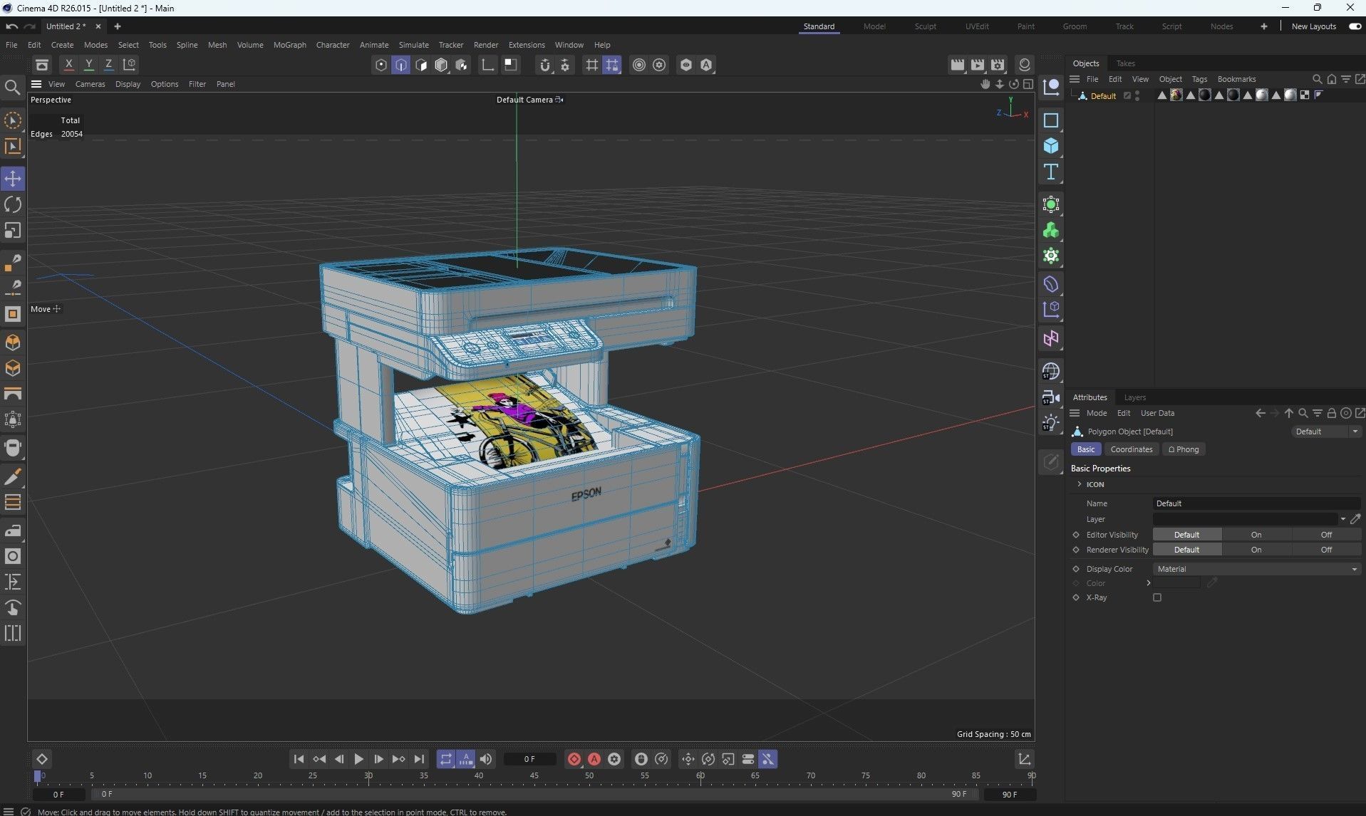 Epson EcoTank M3180 printer Low-poly 3D model_13