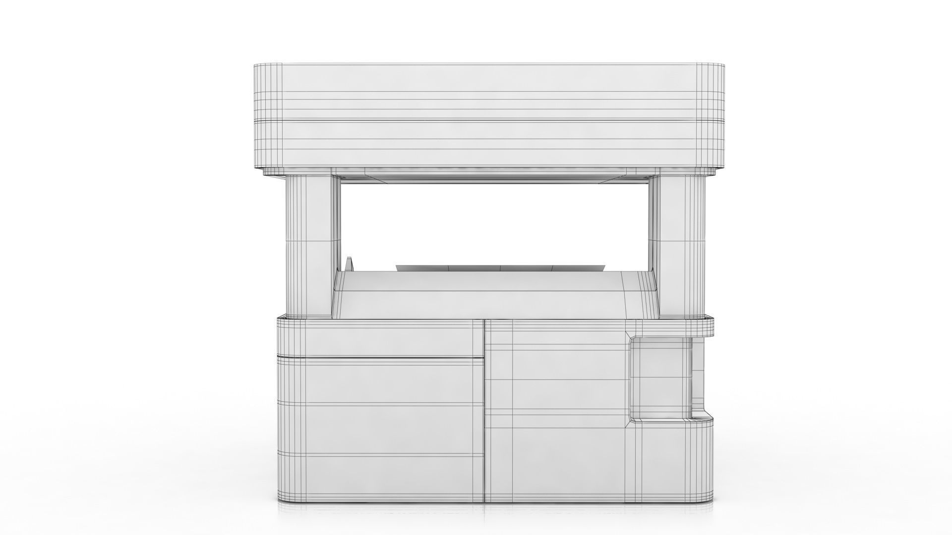 Epson EcoTank M3180 printer Low-poly 3D model_12