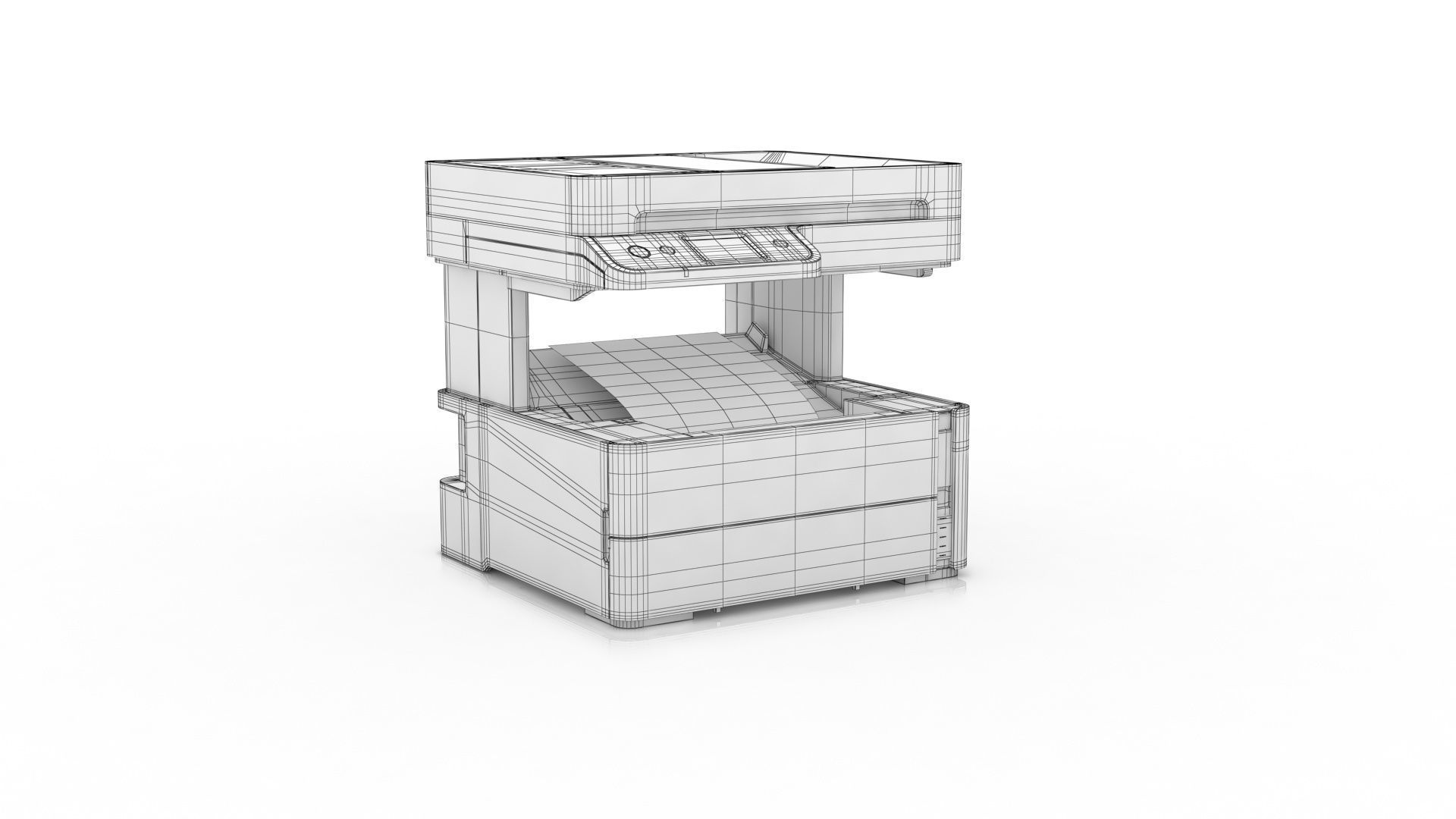 Epson EcoTank M3180 printer Low-poly 3D model_8