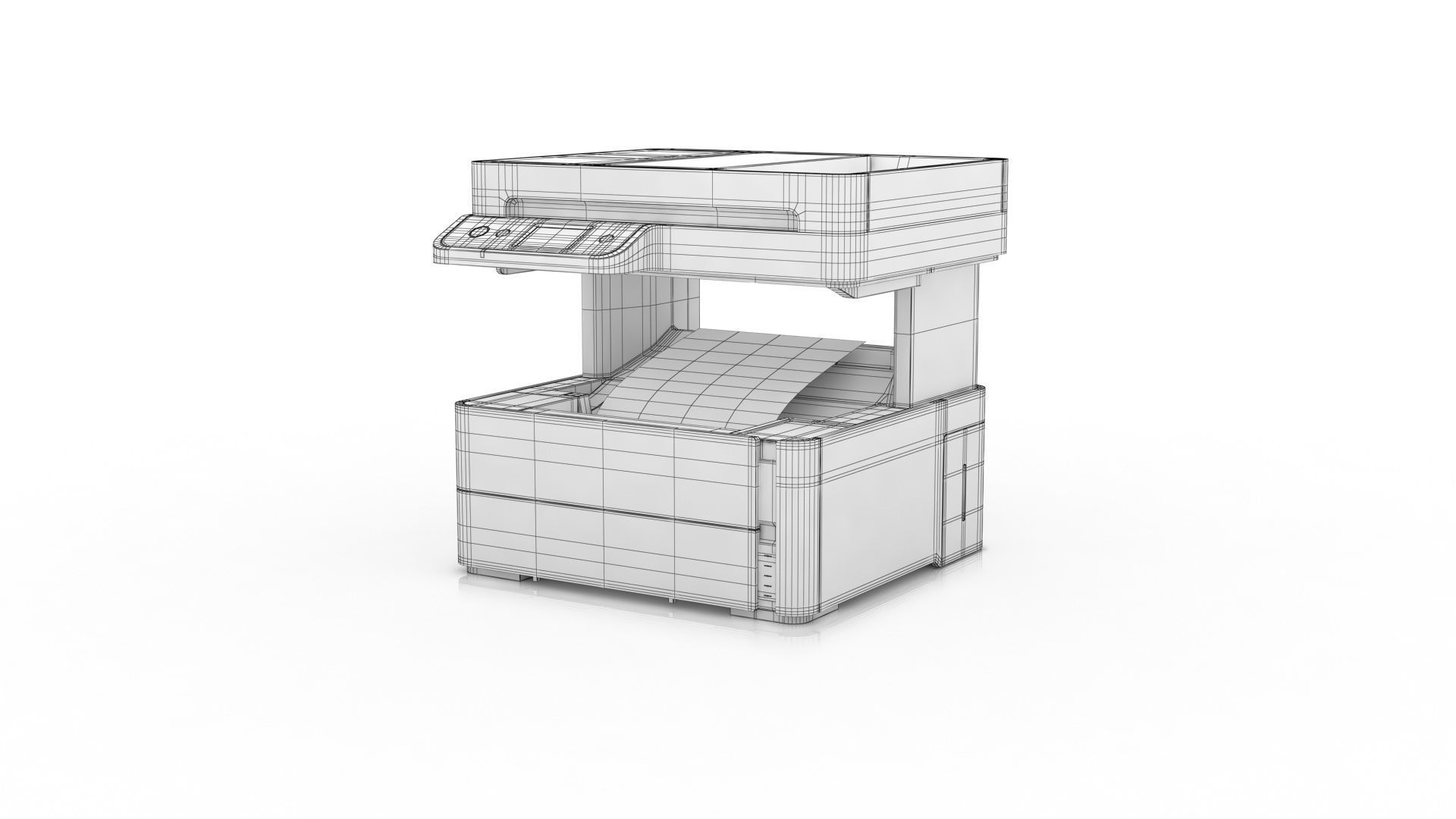 Epson EcoTank M3180 printer Low-poly 3D model_10