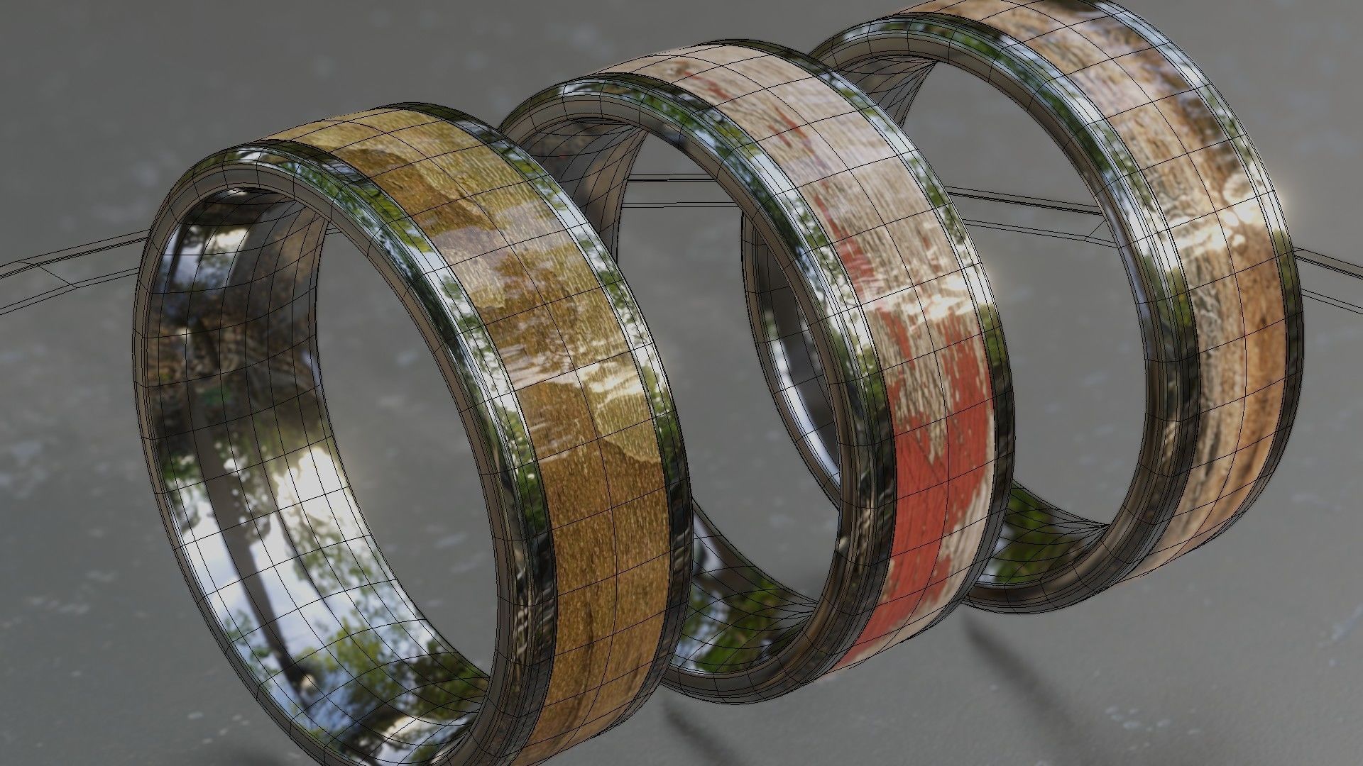 3D model Rings Worn Woods VR / AR / low-poly | CGTrader