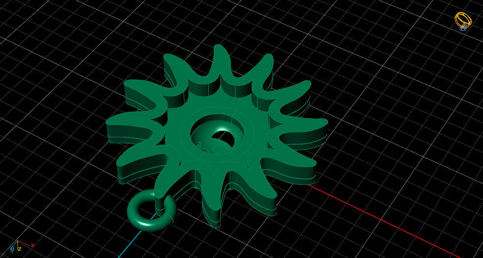 sun pendant star pendant gold silver print 3D print model_6