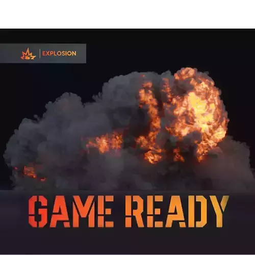 Game Ready 3D Explosion fireball Low-poly 3D model