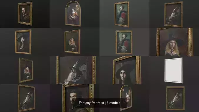 Fantasy Portraits 3D Model Collection