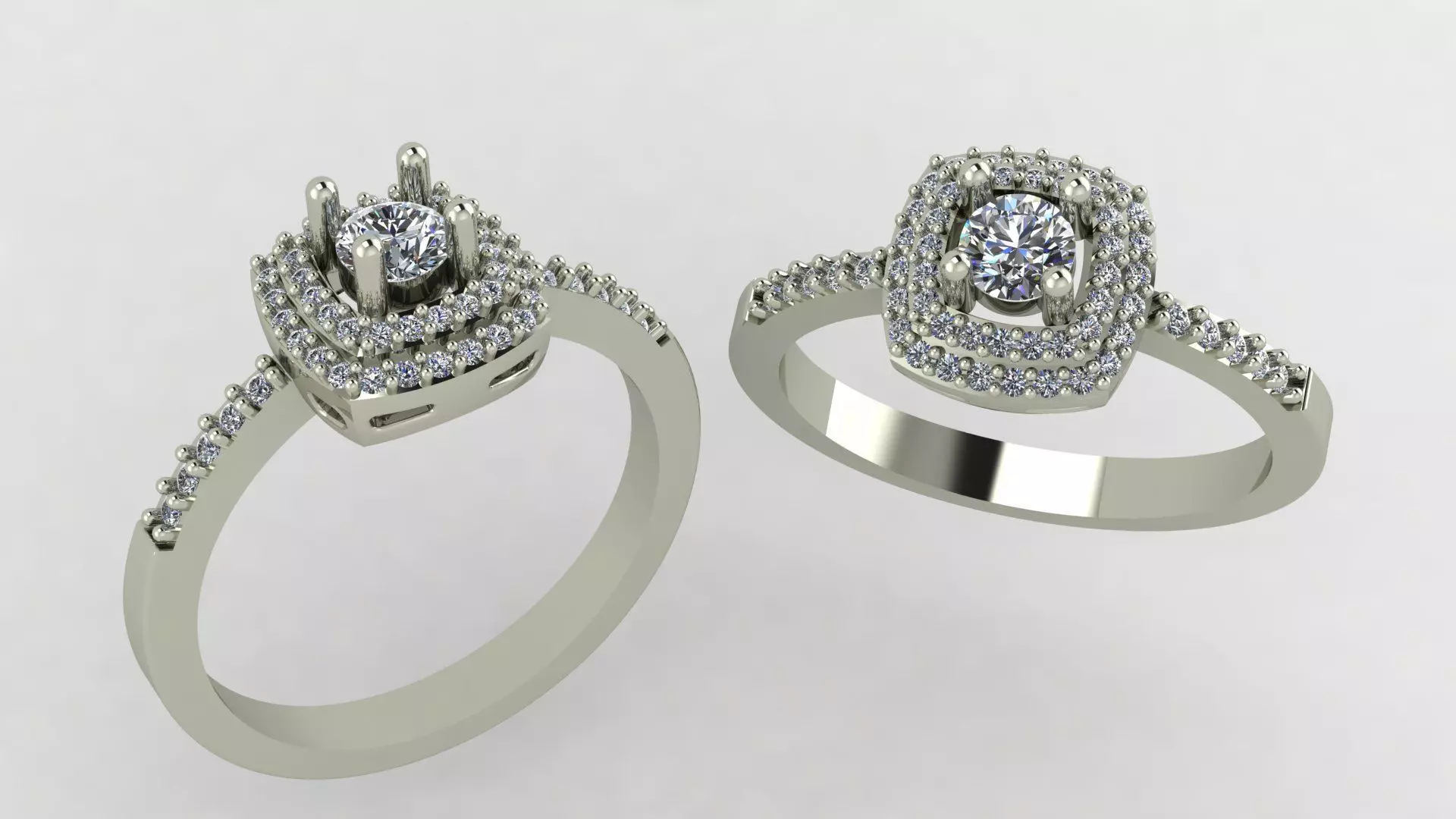 Diamond ring 3D print model_0