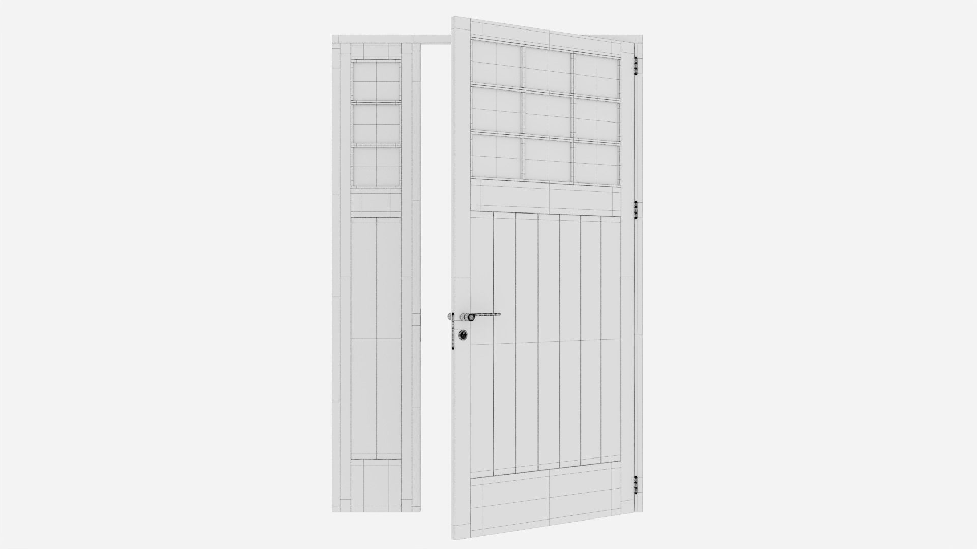 Aluminium door 161 3D model_6