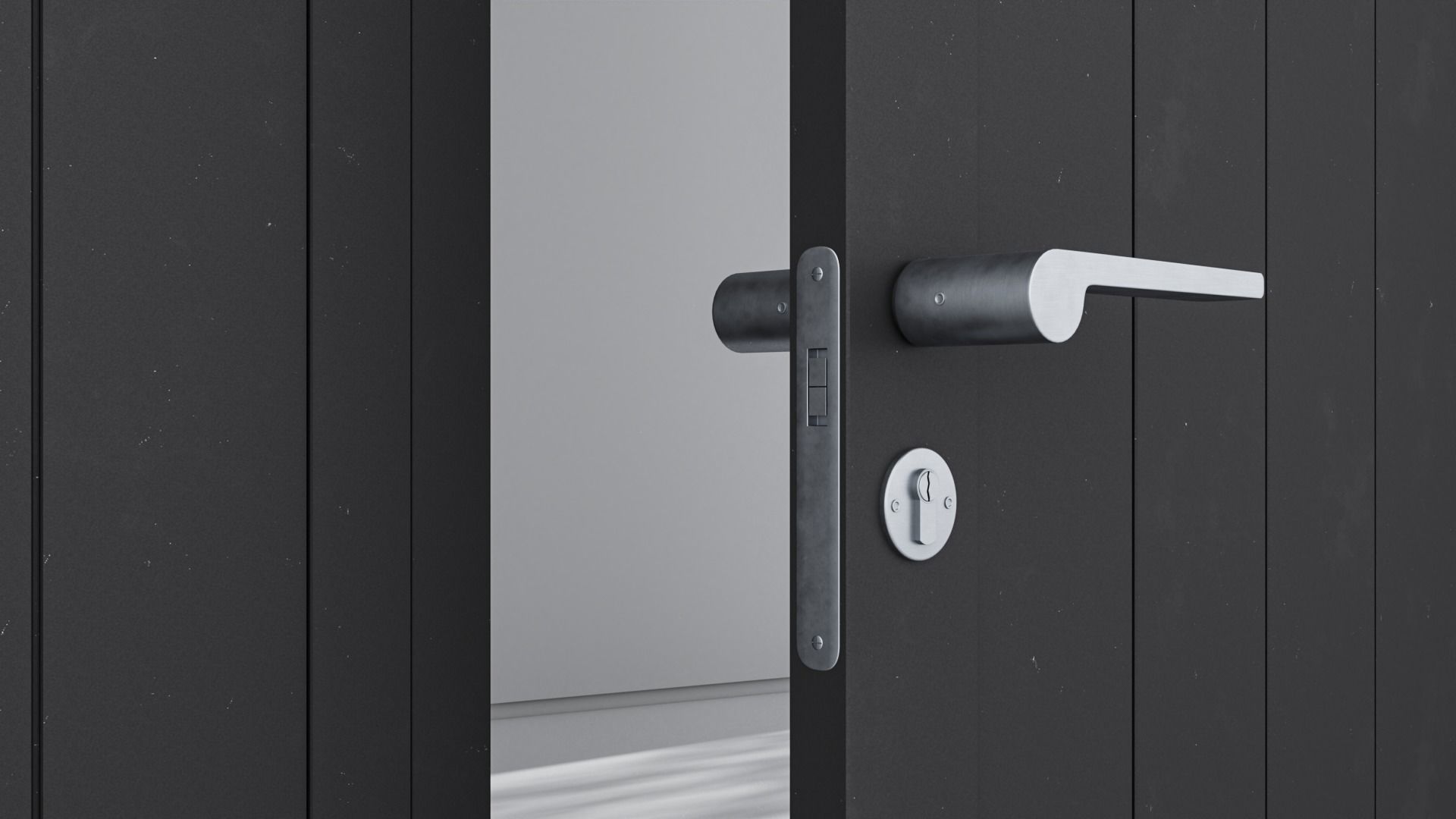 Aluminium door 161 3D model_4