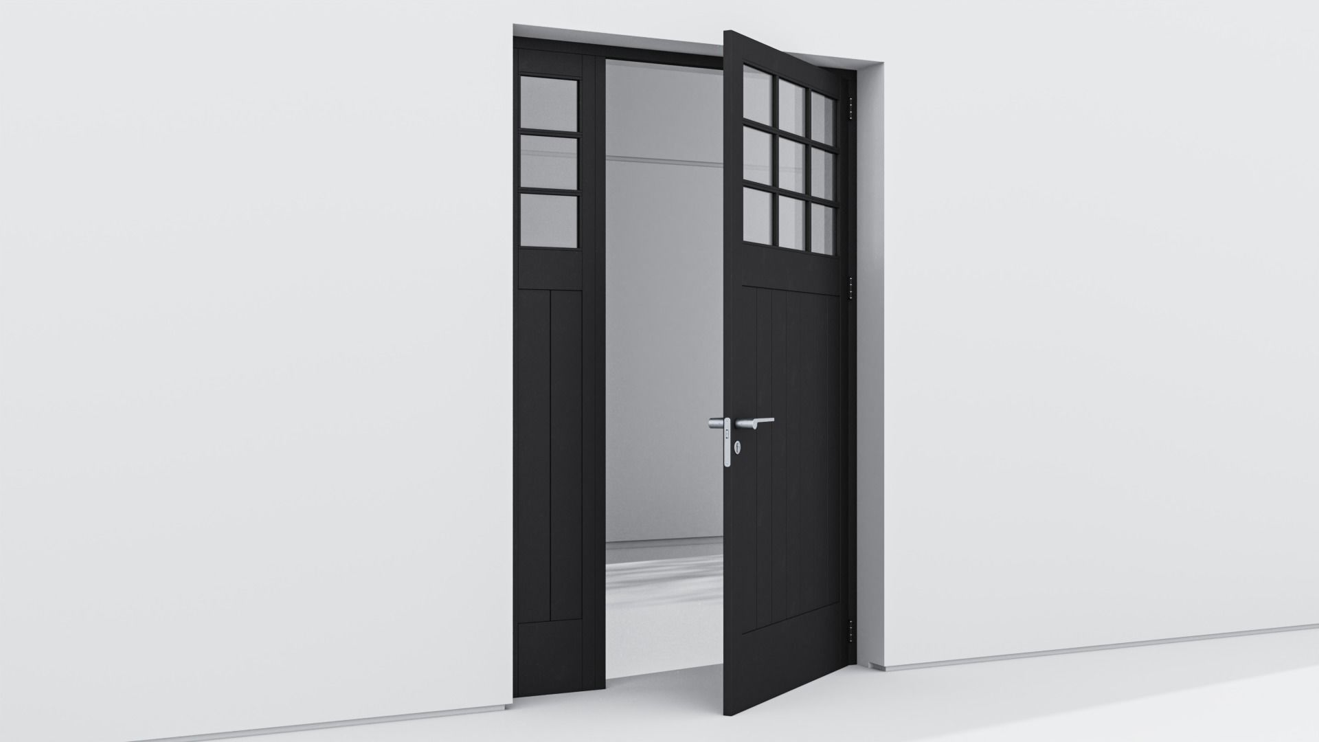Aluminium door 161 3D model_3