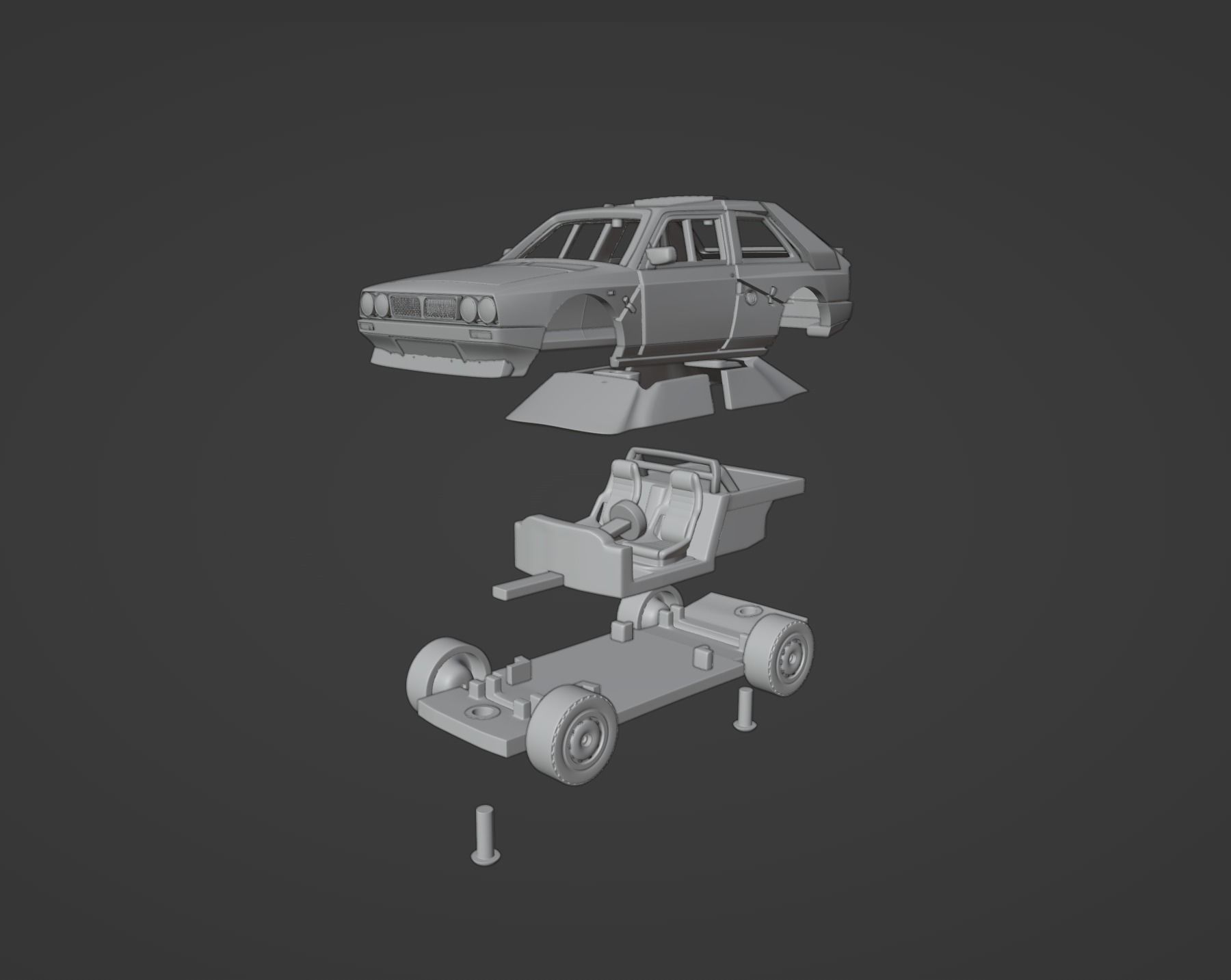 HOT WHEELS STYLED Lancia Delta S4 Stradale   DIECAST 3D print model_7