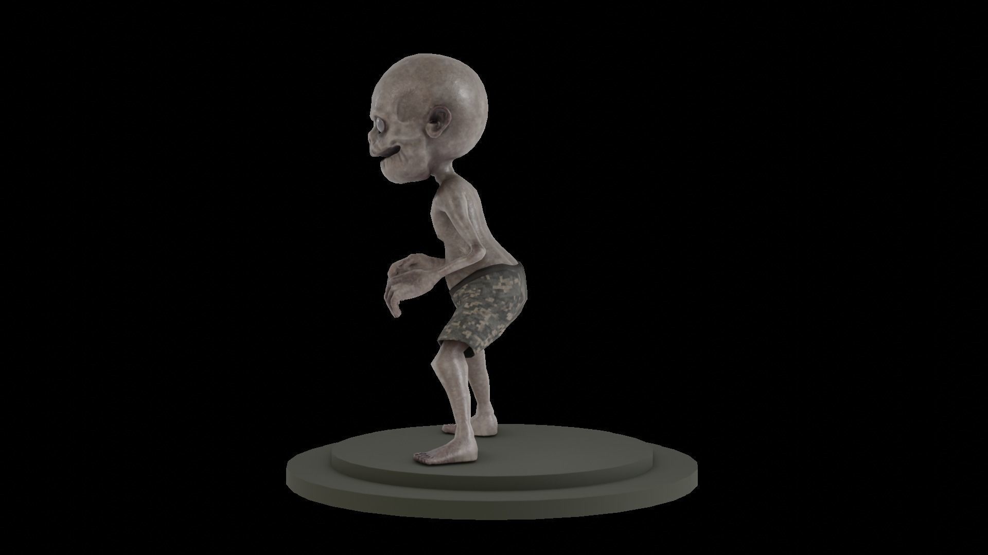 zombie boy Low-poly 3D model_18
