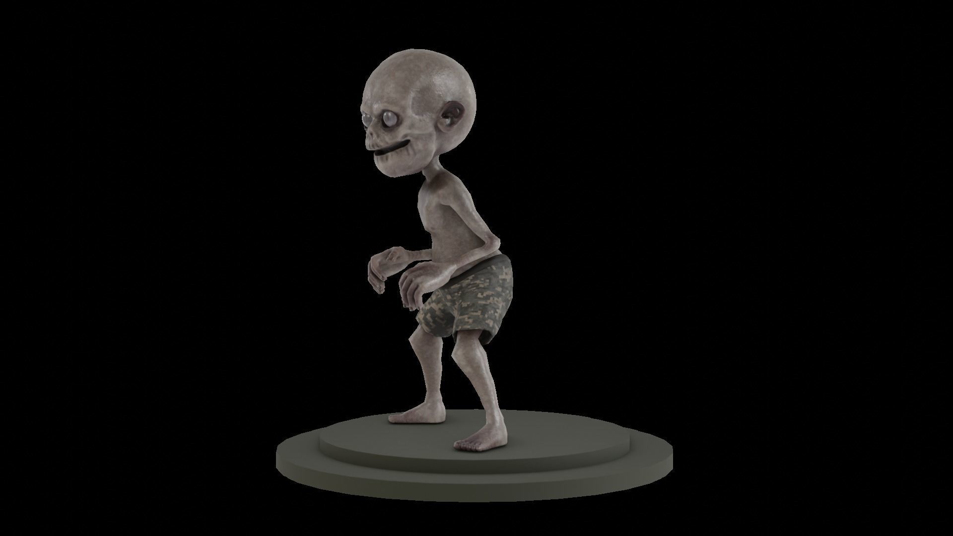 zombie boy Low-poly 3D model_61