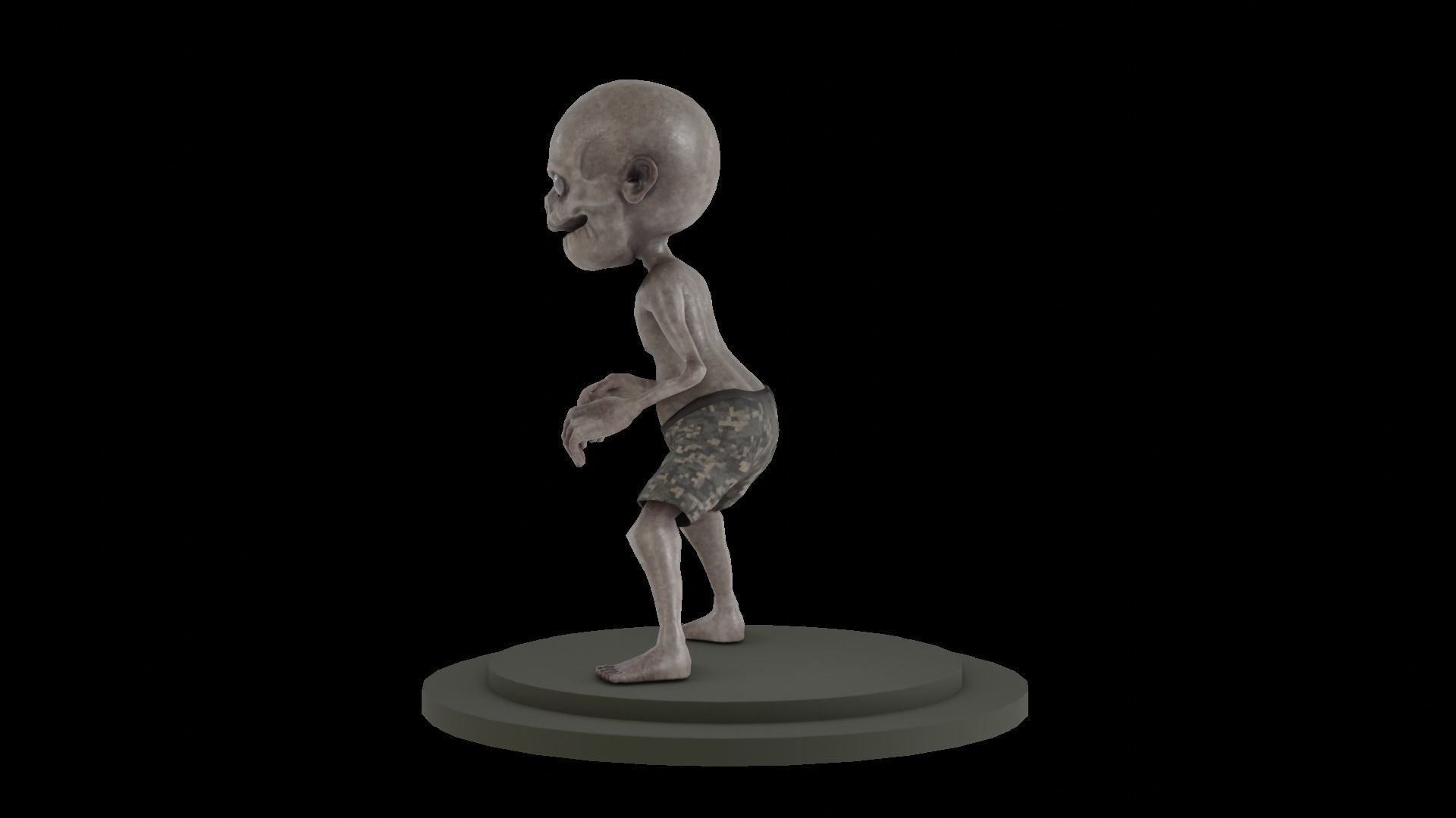 zombie boy Low-poly 3D model_33