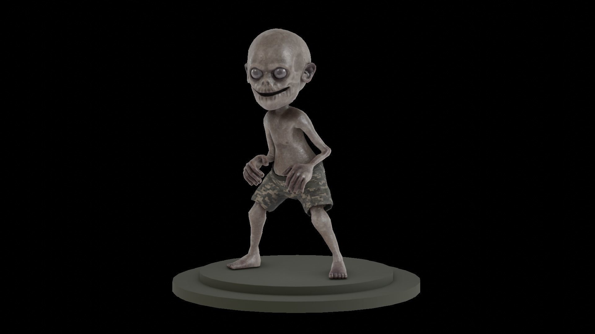 zombie boy Low-poly 3D model_59