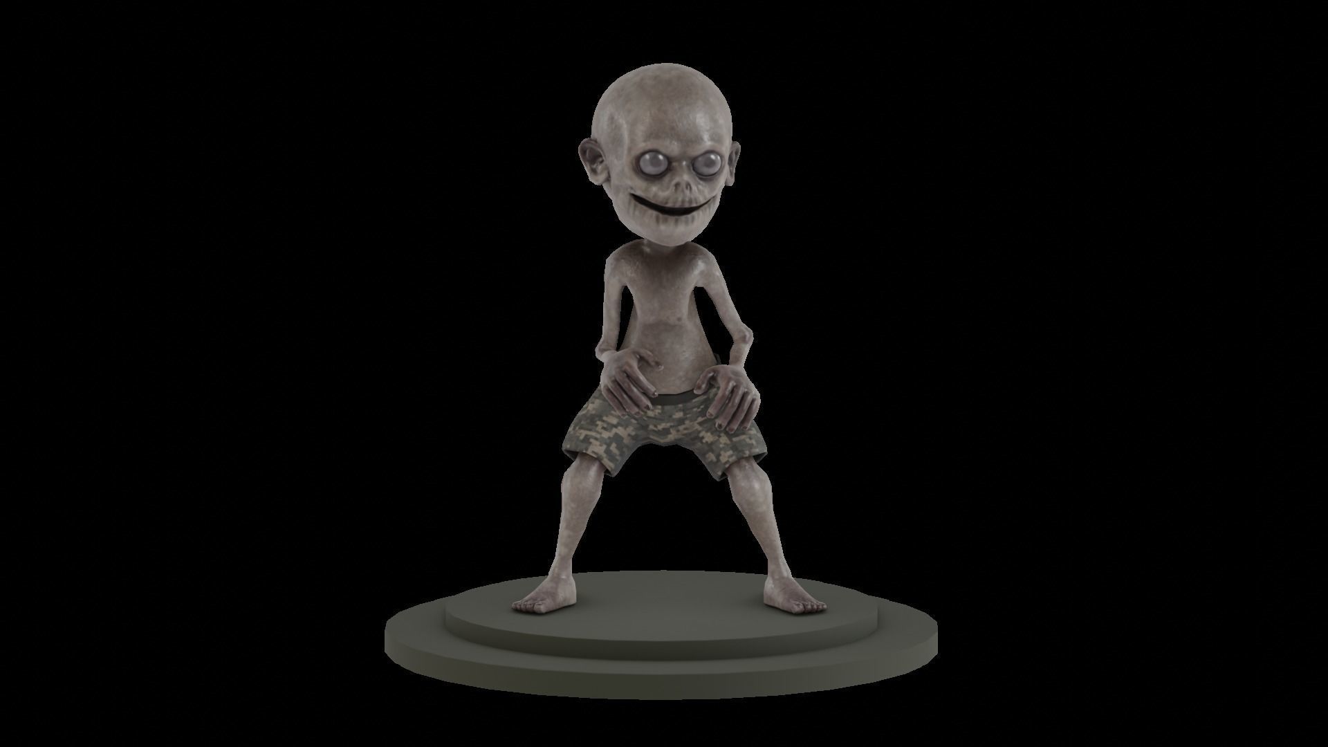 zombie boy Low-poly 3D model_35