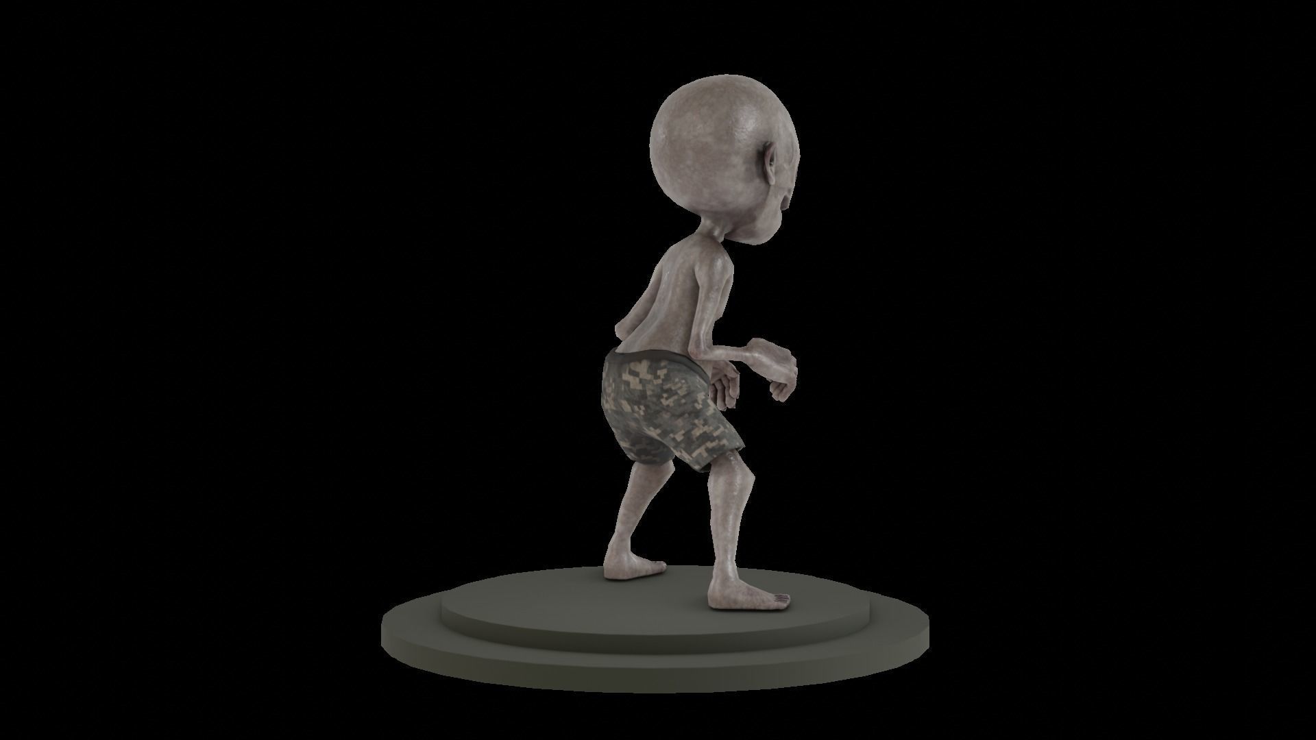 zombie boy Low-poly 3D model_17