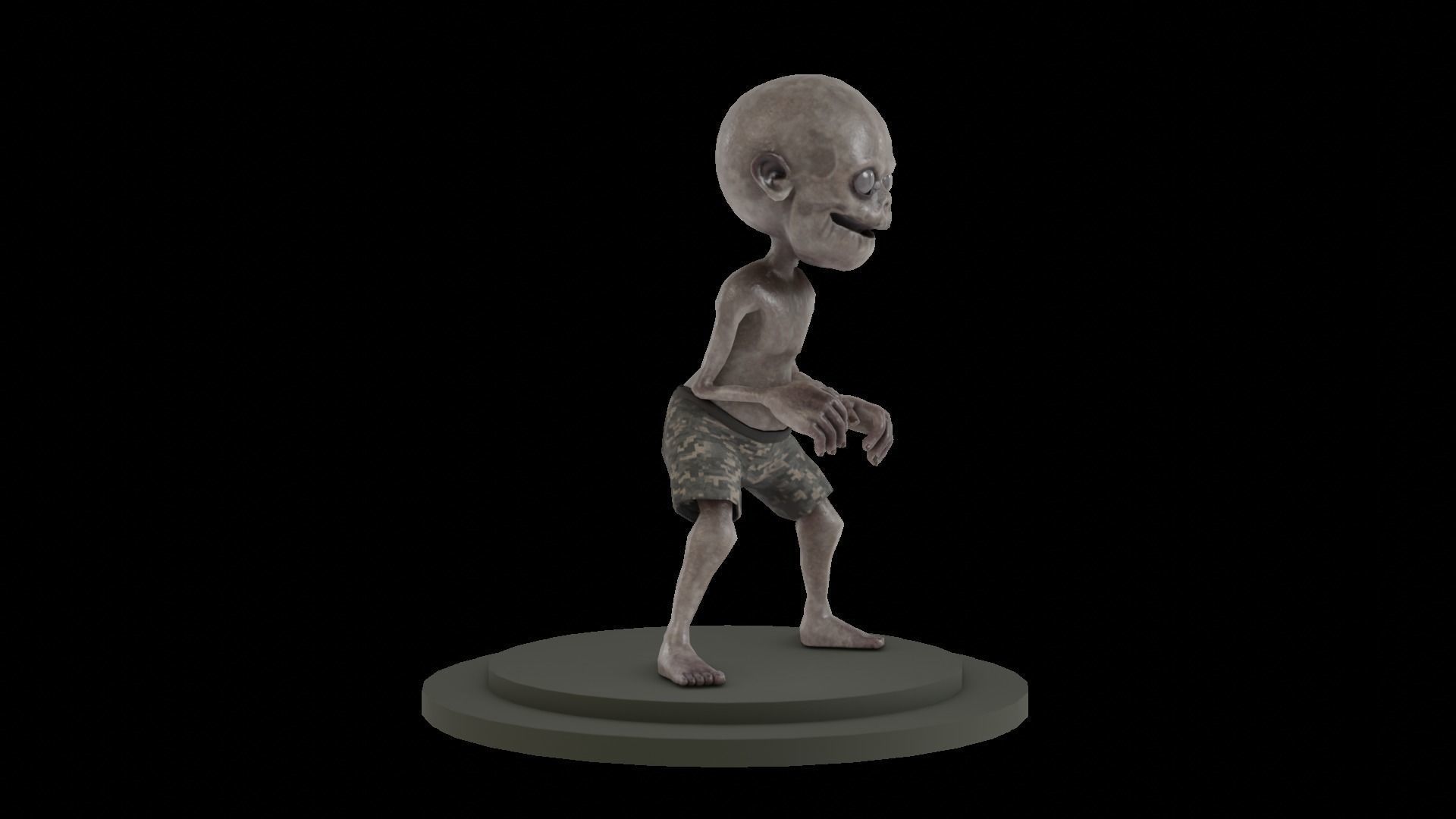 zombie boy Low-poly 3D model_27