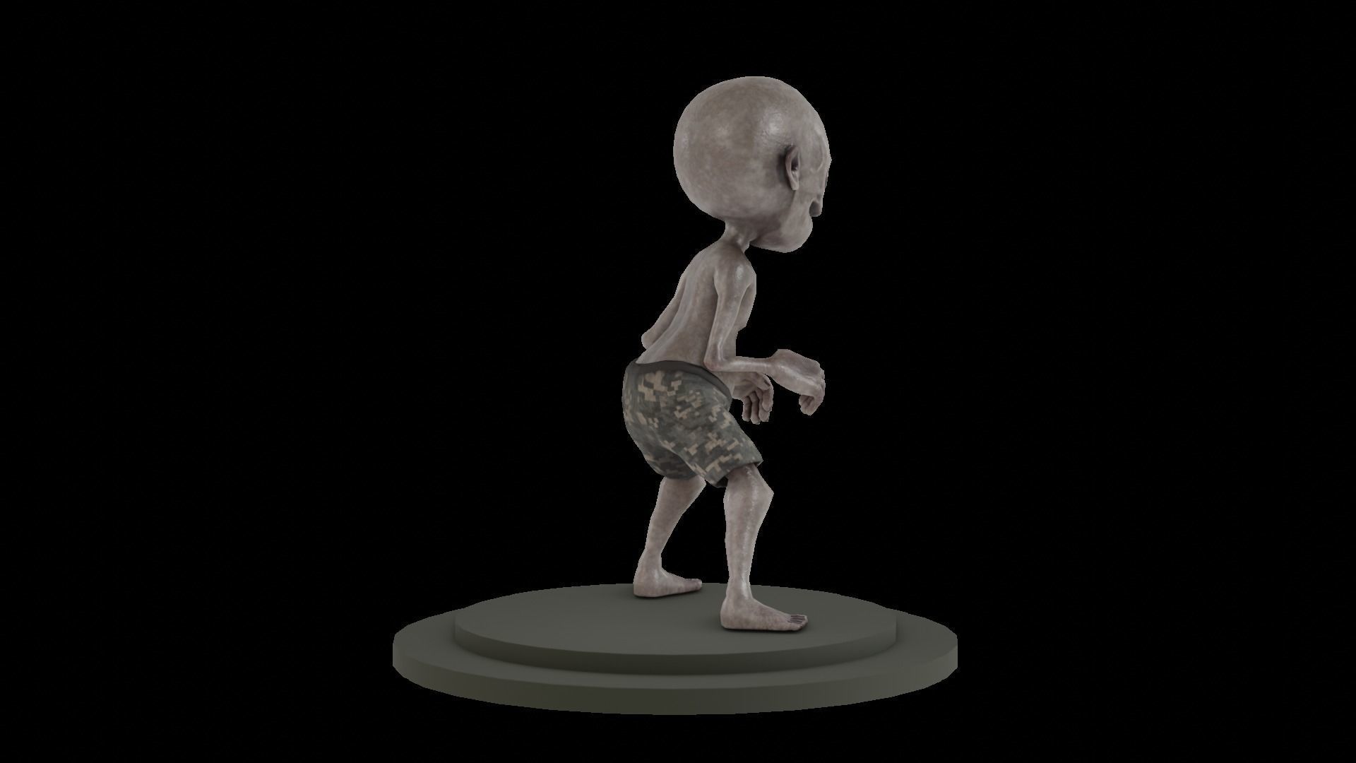 zombie boy Low-poly 3D model_54