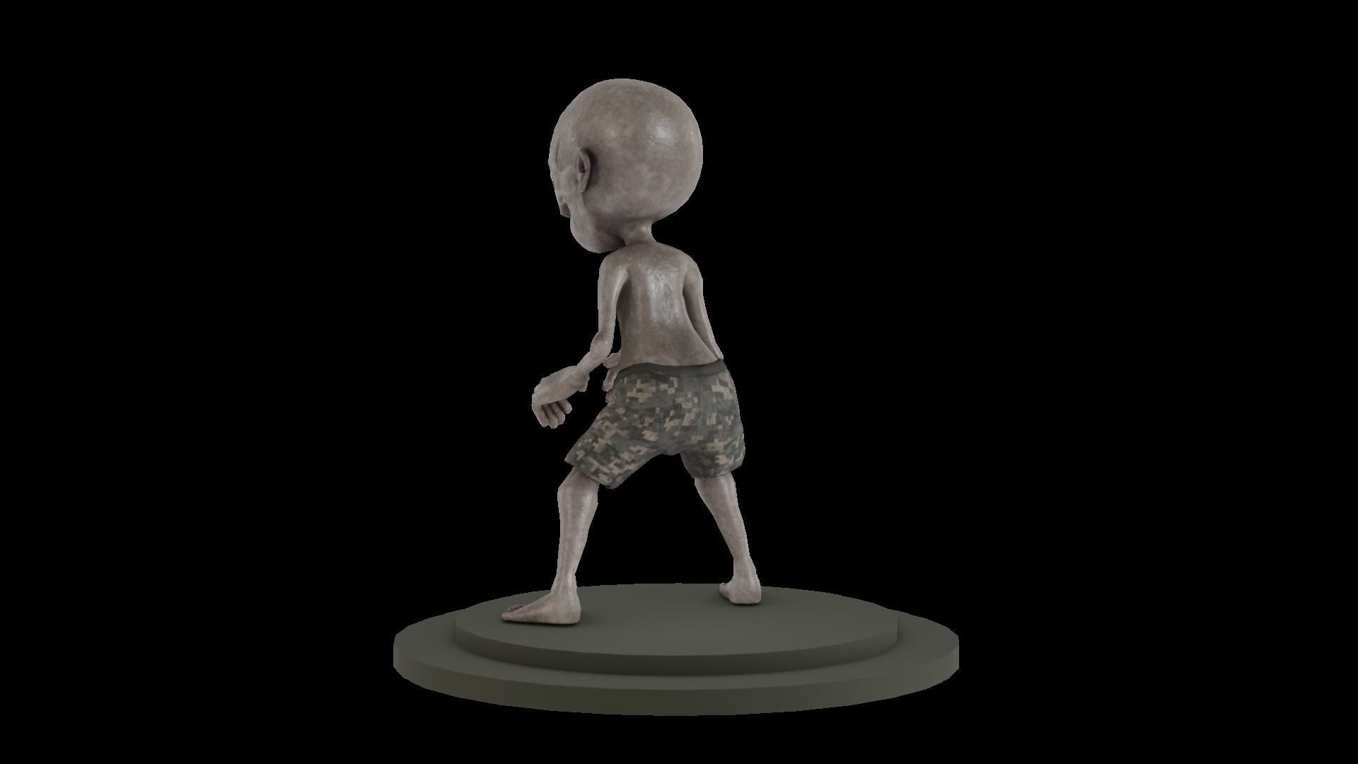 zombie boy Low-poly 3D model_67
