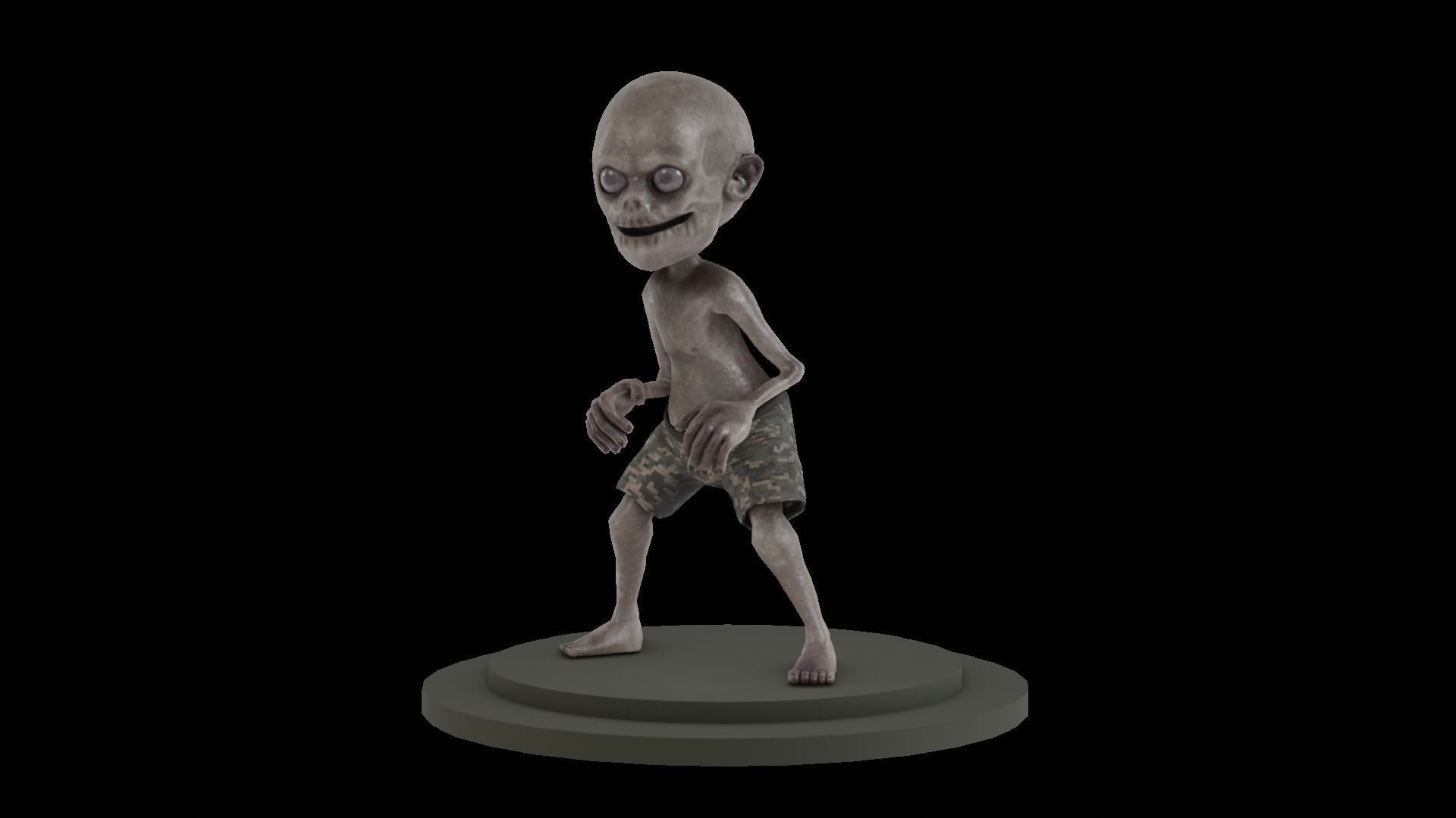 zombie boy Low-poly 3D model_23
