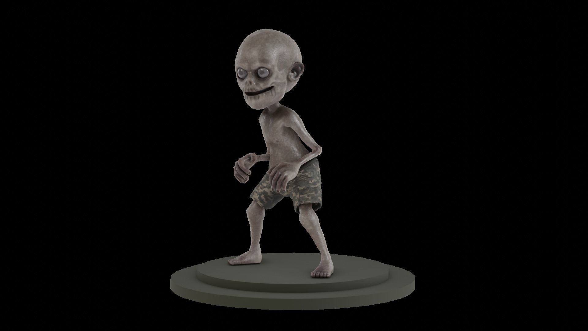 zombie boy Low-poly 3D model_30