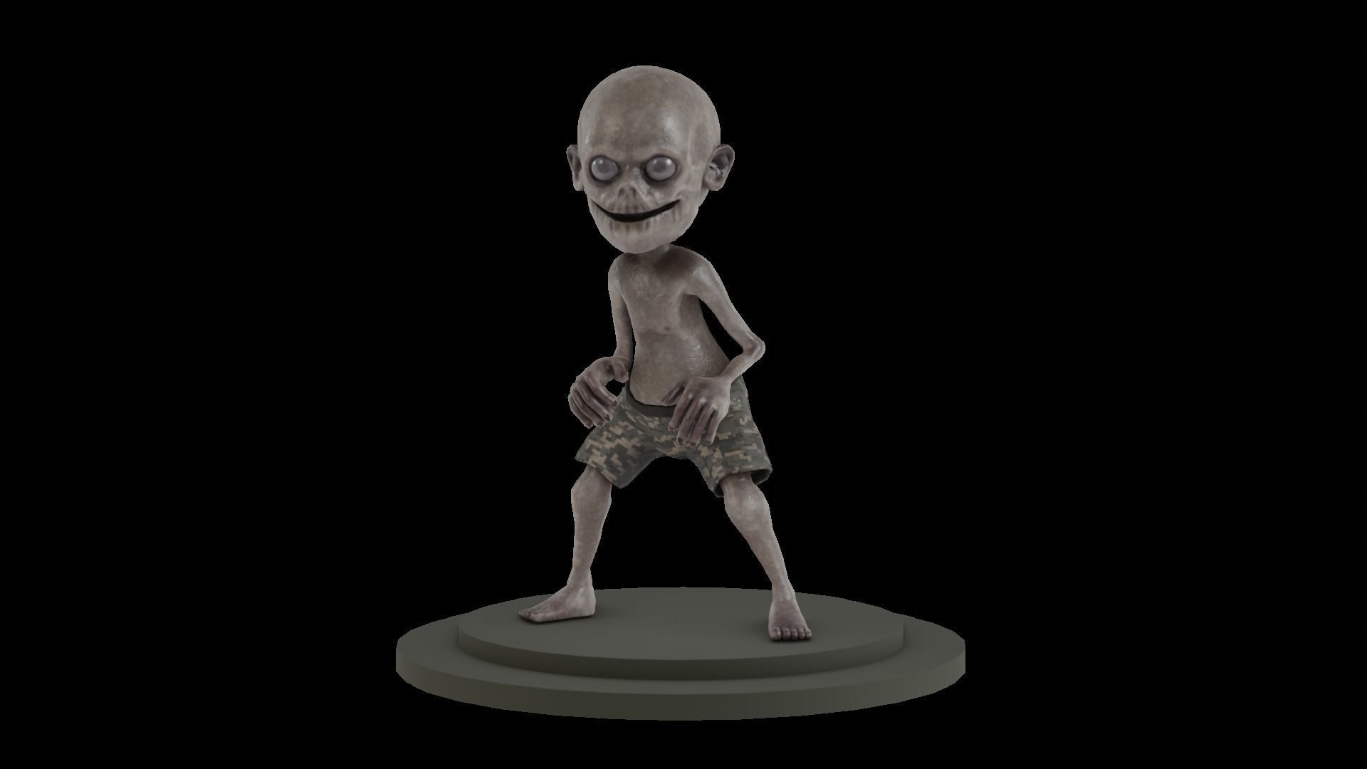 zombie boy Low-poly 3D model_25