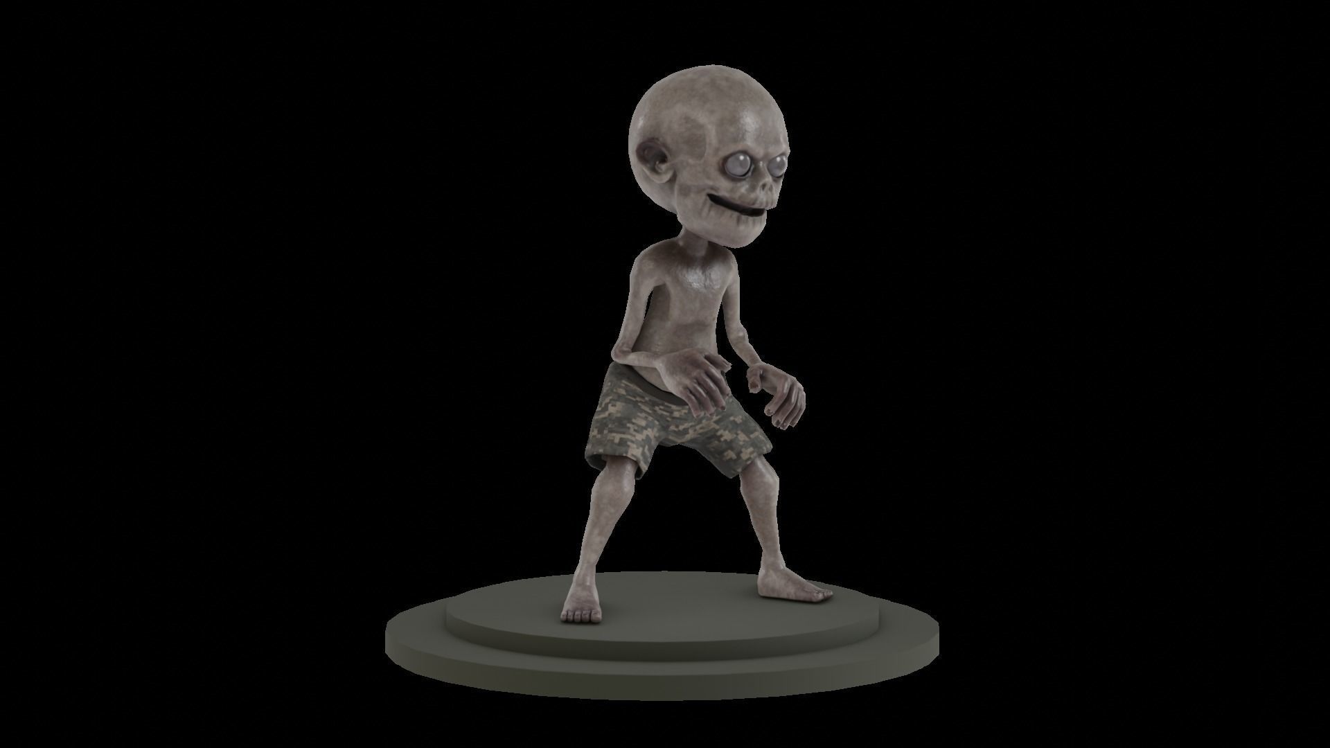 zombie boy Low-poly 3D model_68