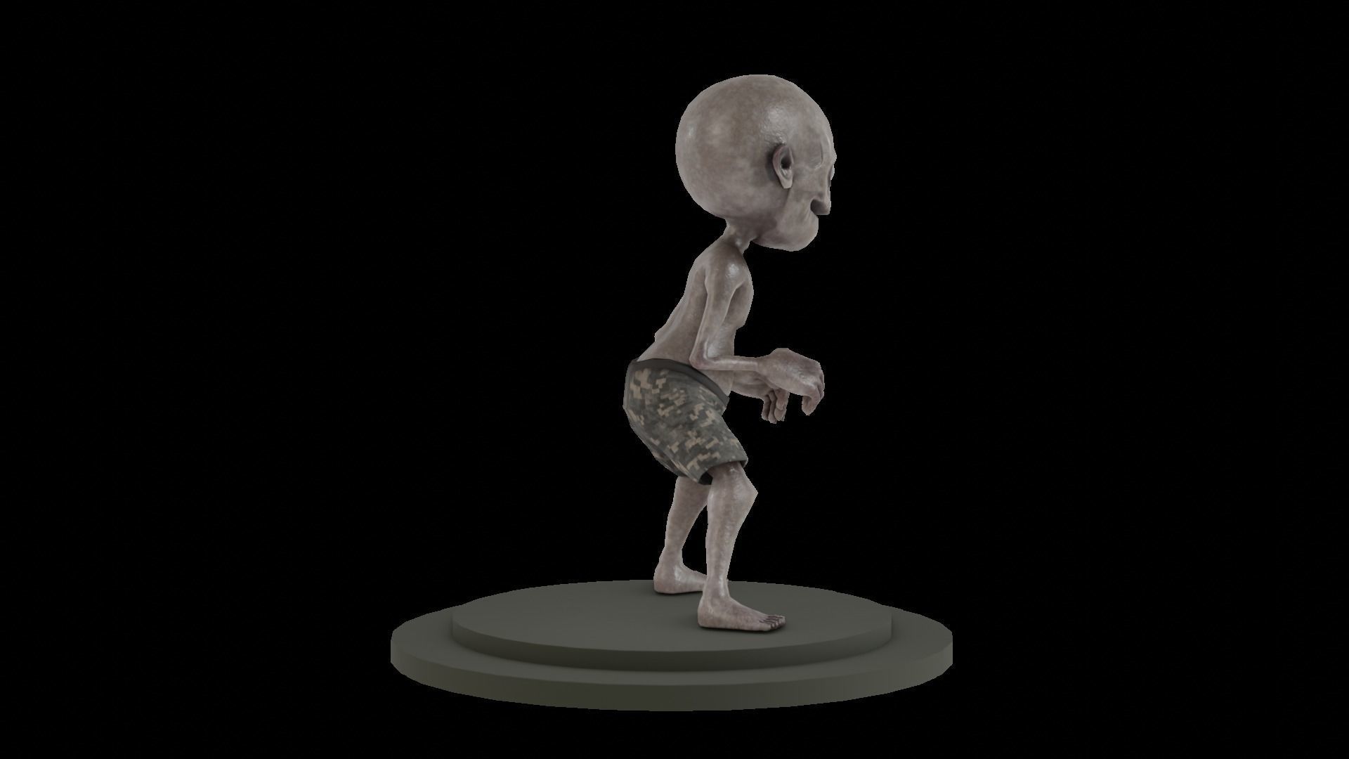 zombie boy Low-poly 3D model_50