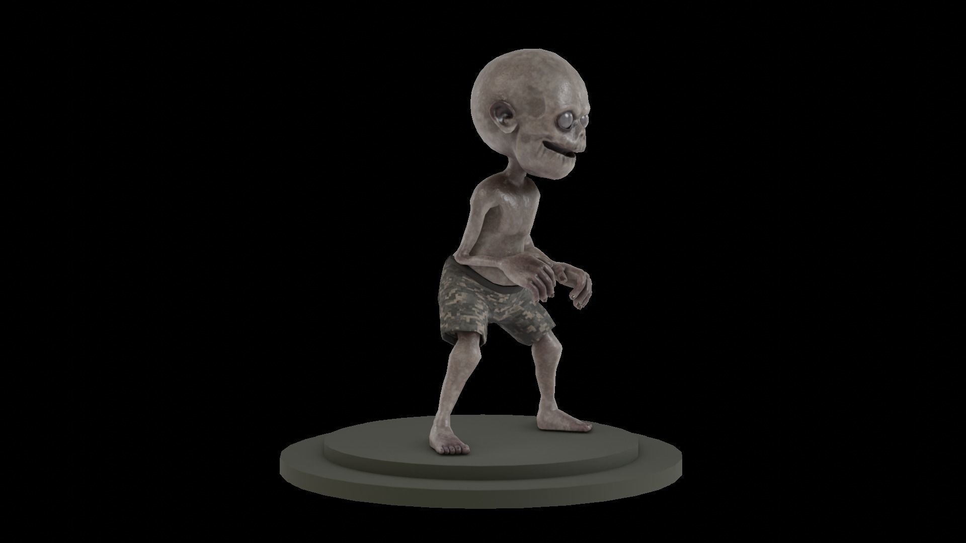 zombie boy Low-poly 3D model_66