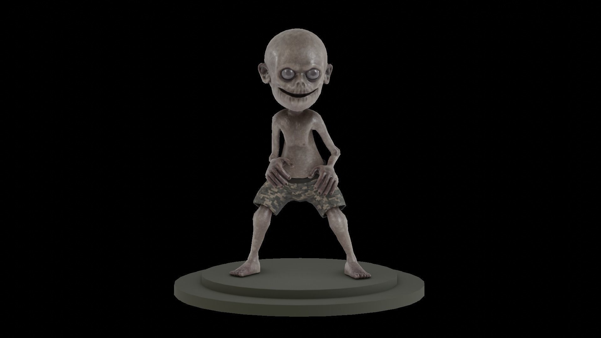 zombie boy Low-poly 3D model_11