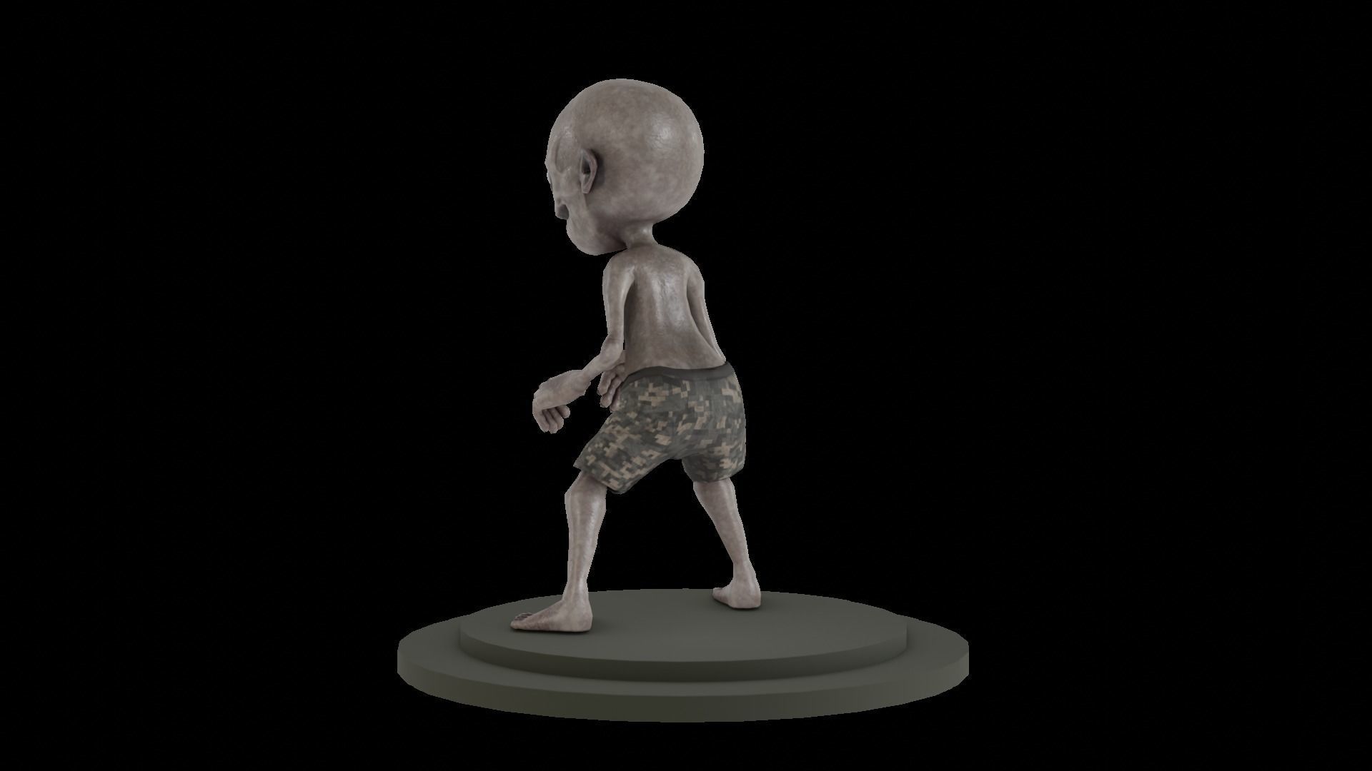 zombie boy Low-poly 3D model_64
