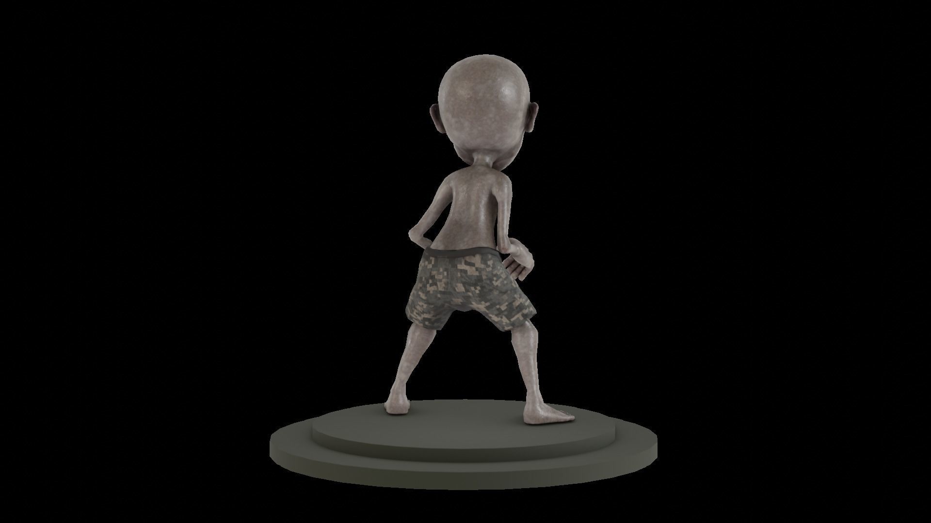 zombie boy Low-poly 3D model_39