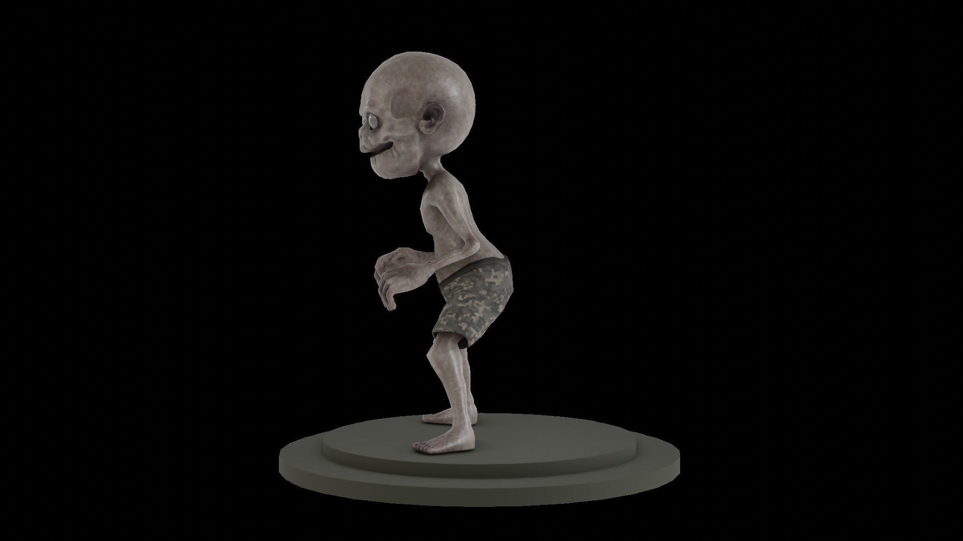 zombie boy Low-poly 3D model_20