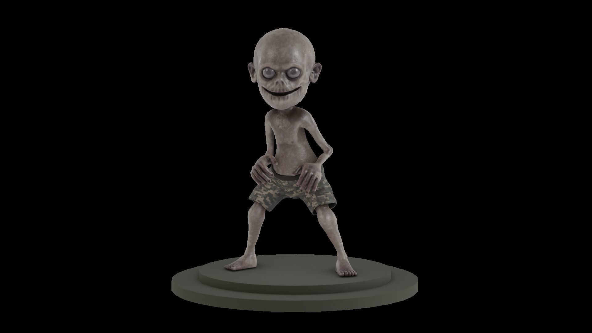 zombie boy Low-poly 3D model_16